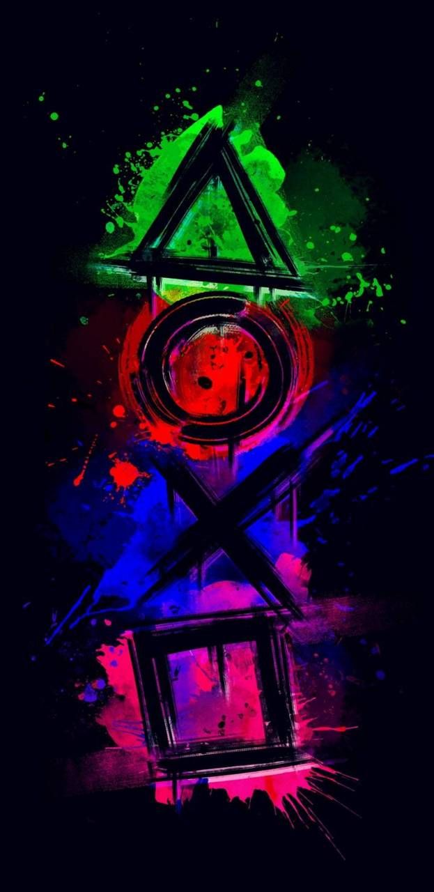 Download PlayStation 4 Button wallpaper by LazarosMpounas now. Brow. Game wallpaper iphone, Retro games wallpaper, Graffiti wallpaper iphone