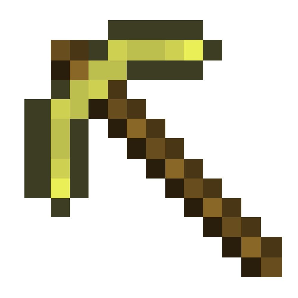 Papercraft Gold Pickaxe (Minecraft Real Life). Minecraft birthday, Minecraft birthday party, Minecraft party