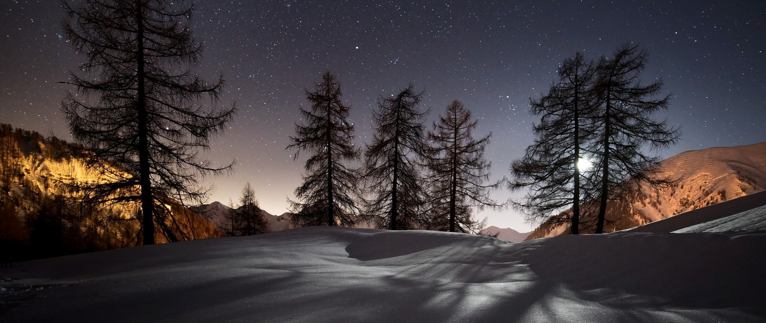 Winter Trees Snow Wallpaper, 2560x1080 Resolution HD 4k Wallpaper Image, Background, Photos and Picture