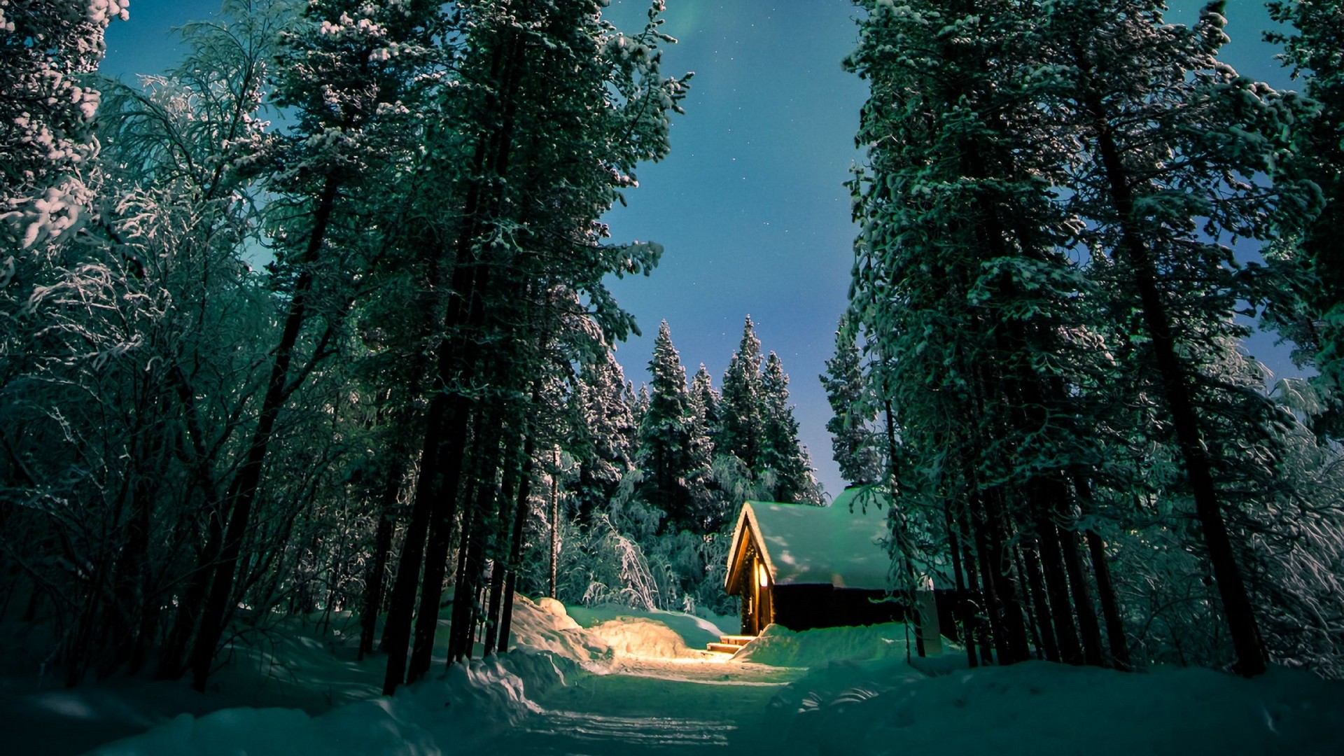 Night Winter Desktop Wallpapers - Wallpaper Cave