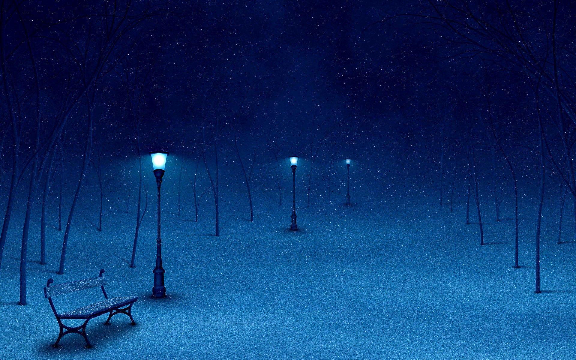 Winter Night Desktop Wallpaper