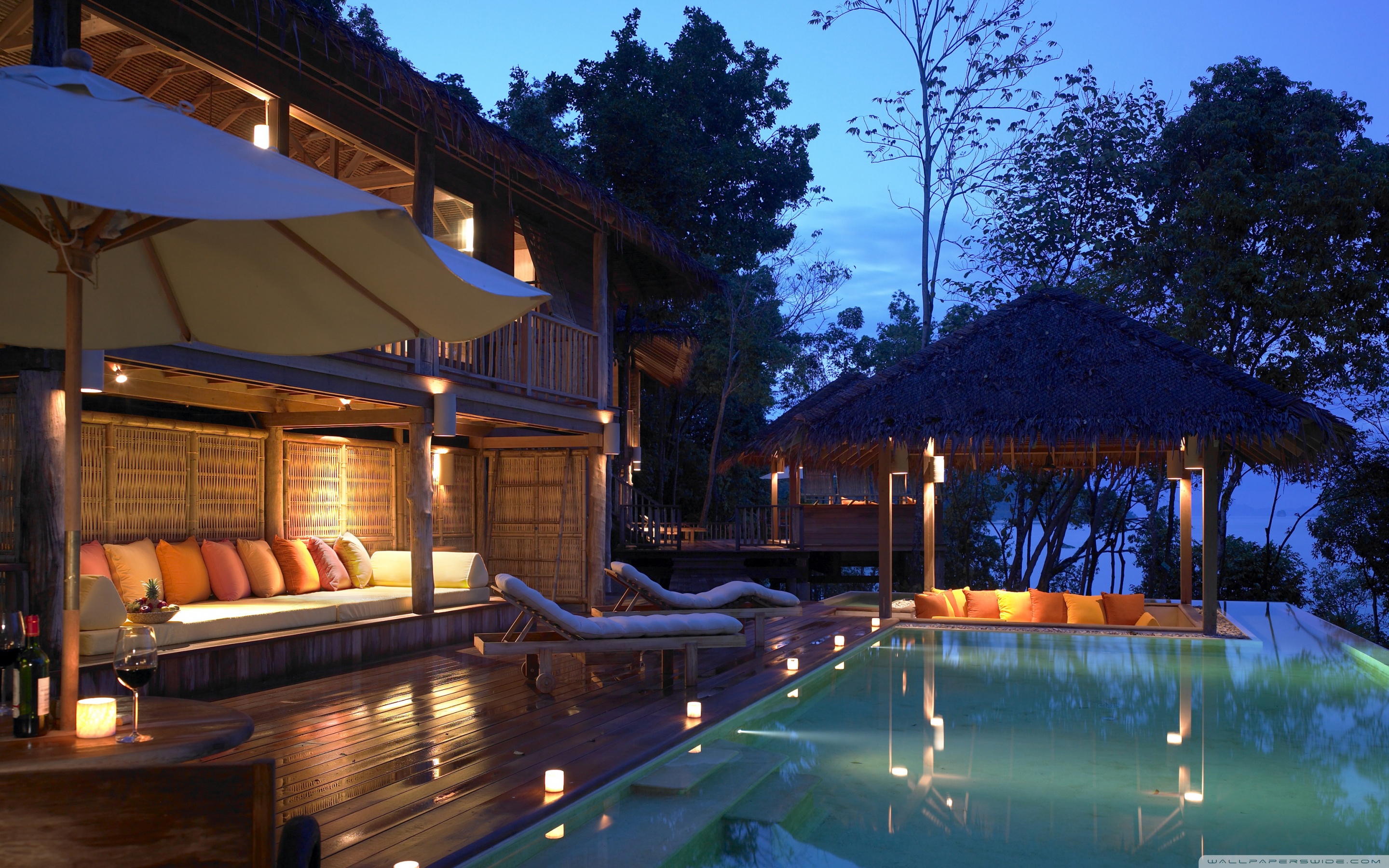 Luxury Bungalow Ultra HD Desktop Background Wallpaper for 4K UHD TV, Tablet