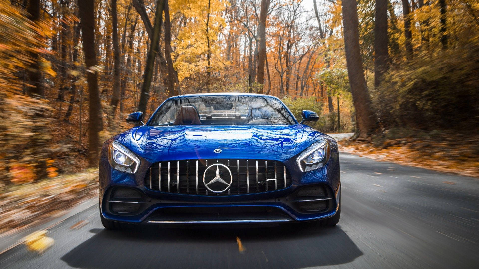 Download Blue Mercedes Desktop Wallpaper