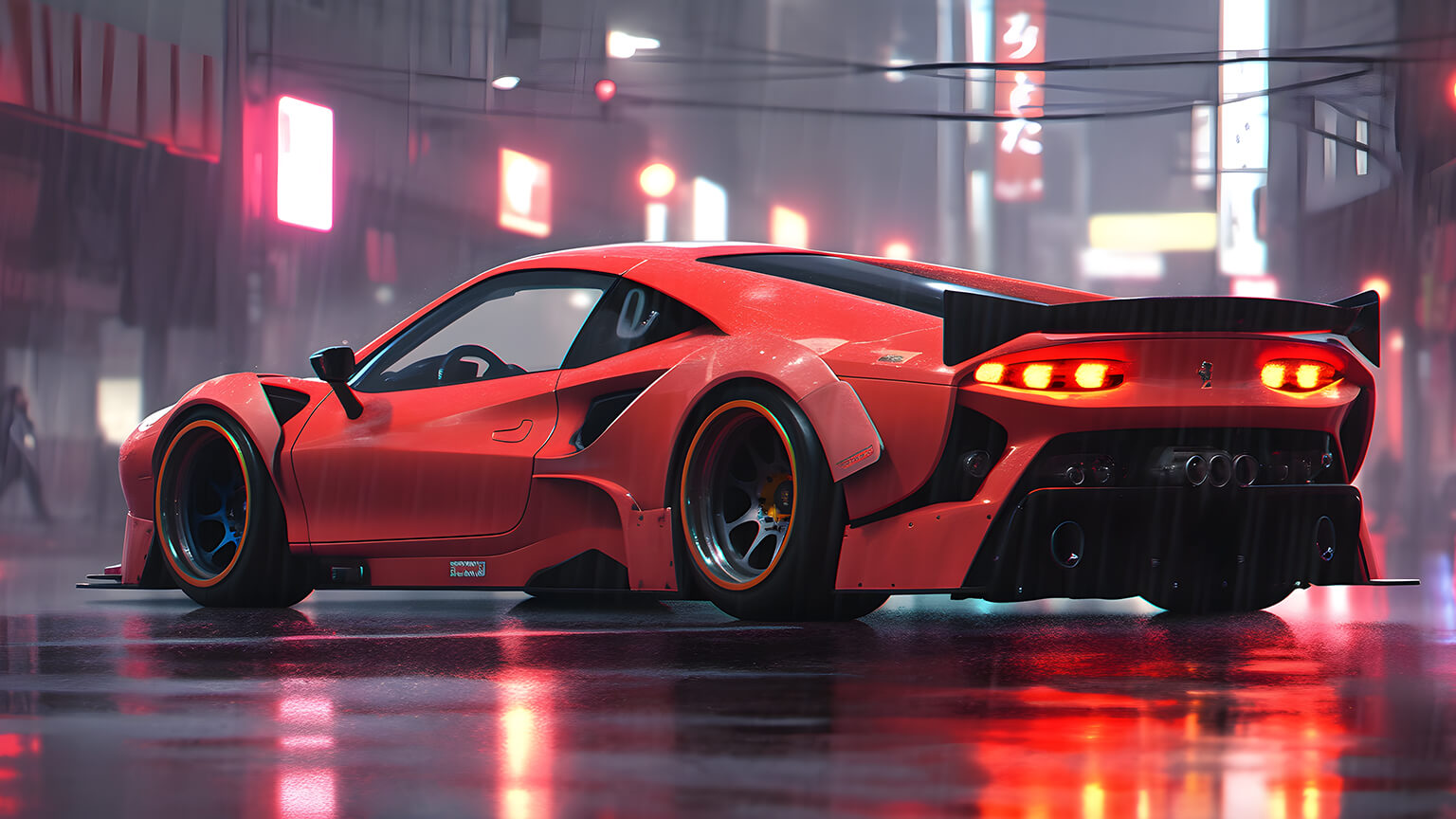 Red Ferrari 488 Supercar Desktop Wallpaper Wallpaper 4K