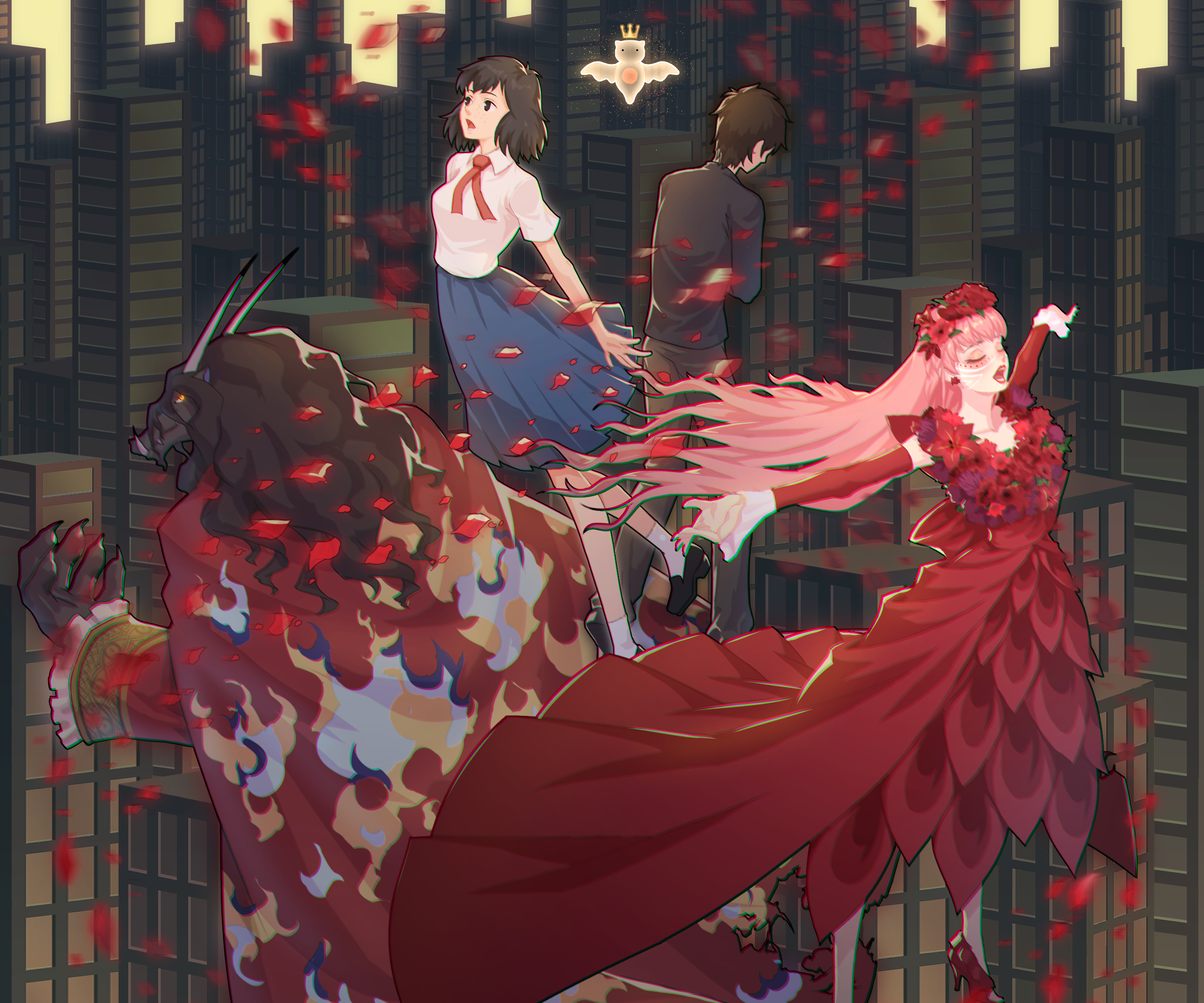 HD desktop wallpaper: Anime, Suzu Naitou, Belle (2021), Belle (Ryuu To Sobakasu No Hime), Ryuu (Ryuu To Sobakasu No Hime) download free picture