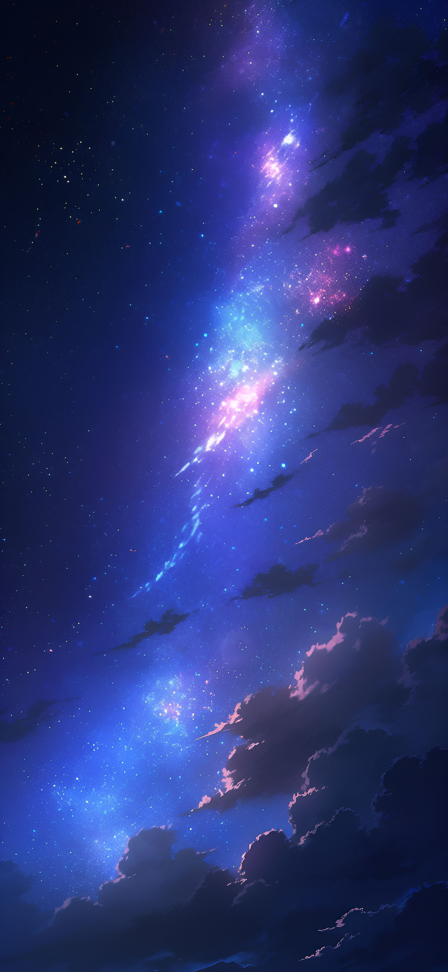 Night Sky & Cloudy Stars Wallpaper