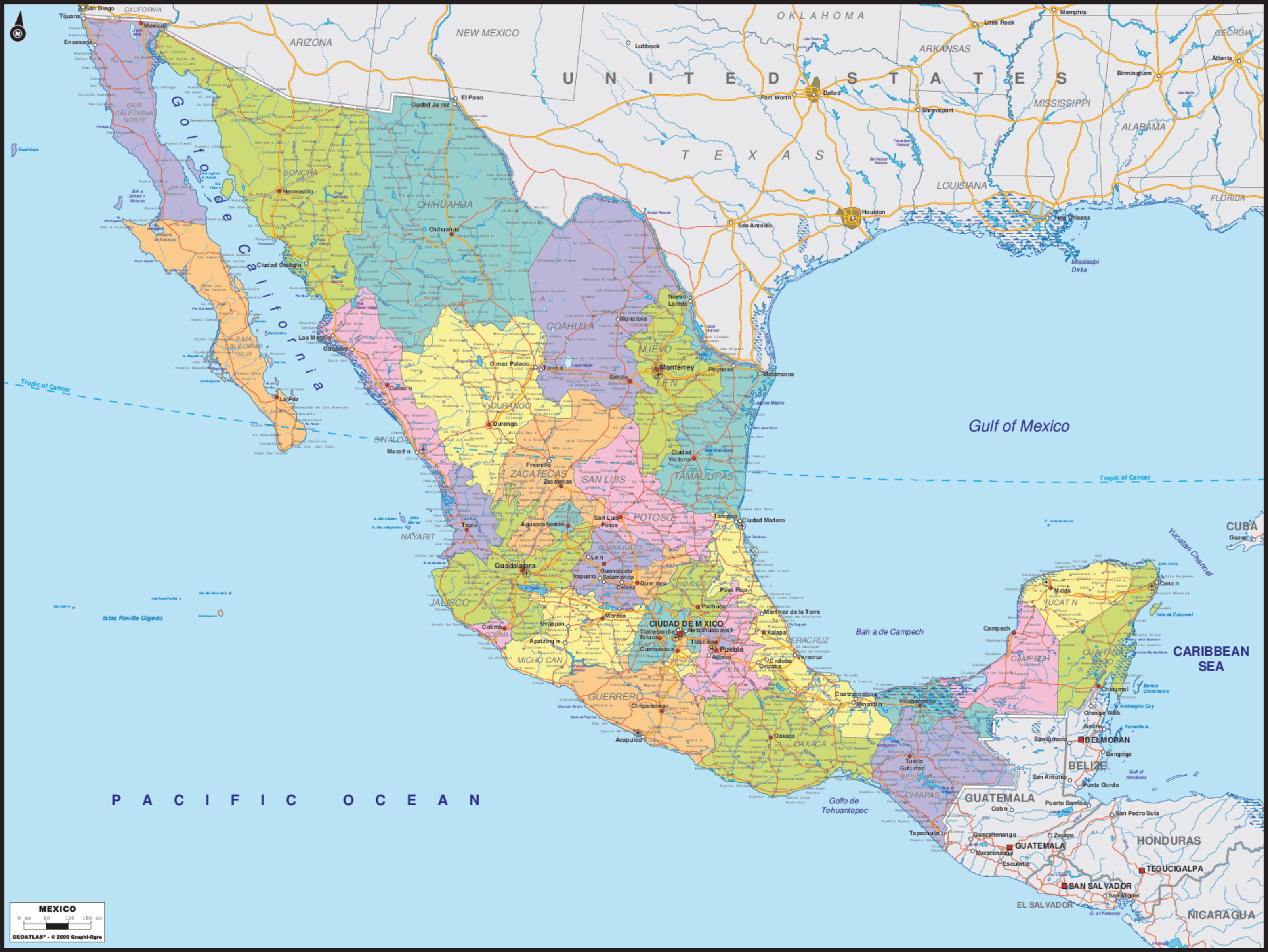Mexico 2 Map Mural Wallpaper Your Way