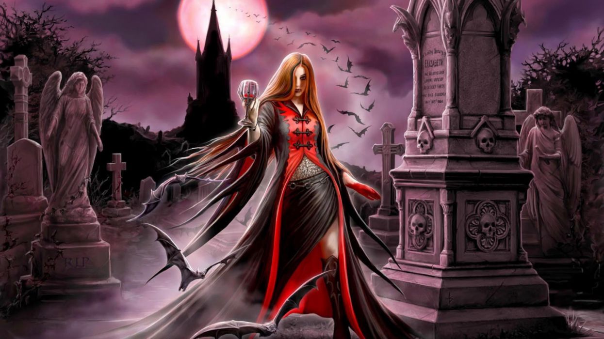 Vampires fantasy art artwork female wallpaperx1215