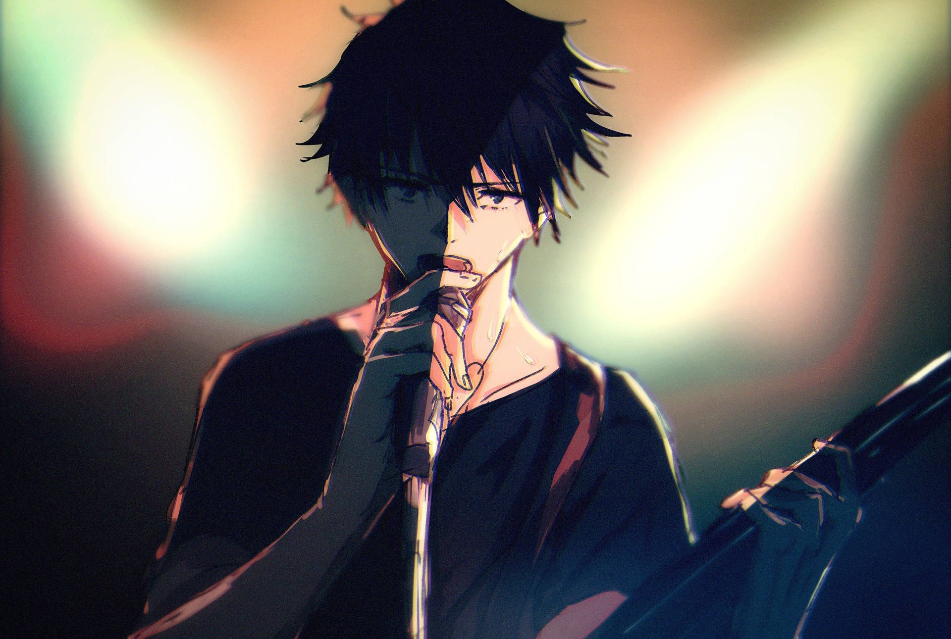 Download Megumi Fushiguro duels with a deadly blade! Wallpaper