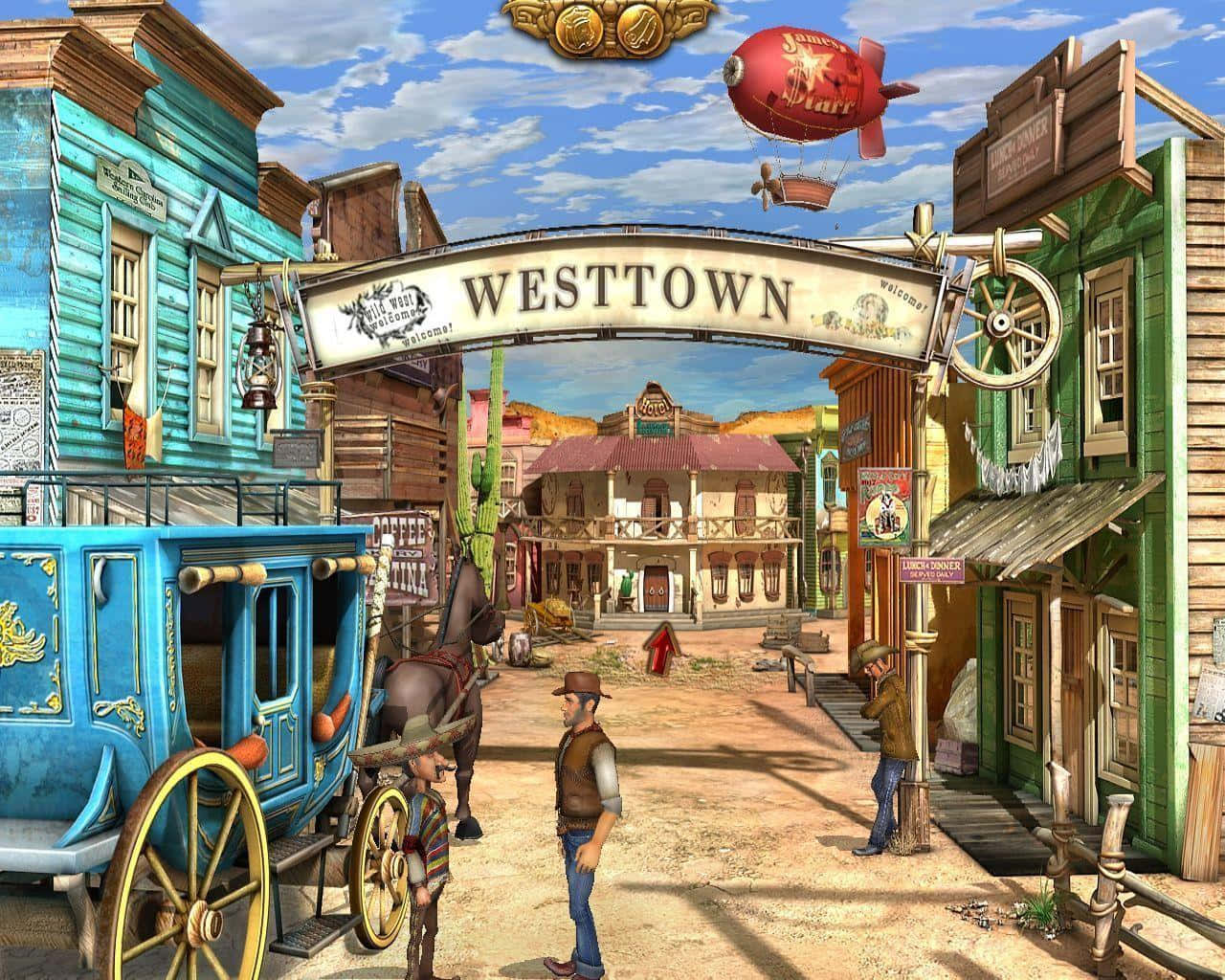 Download Sun Setting on an Old West Ghost Town