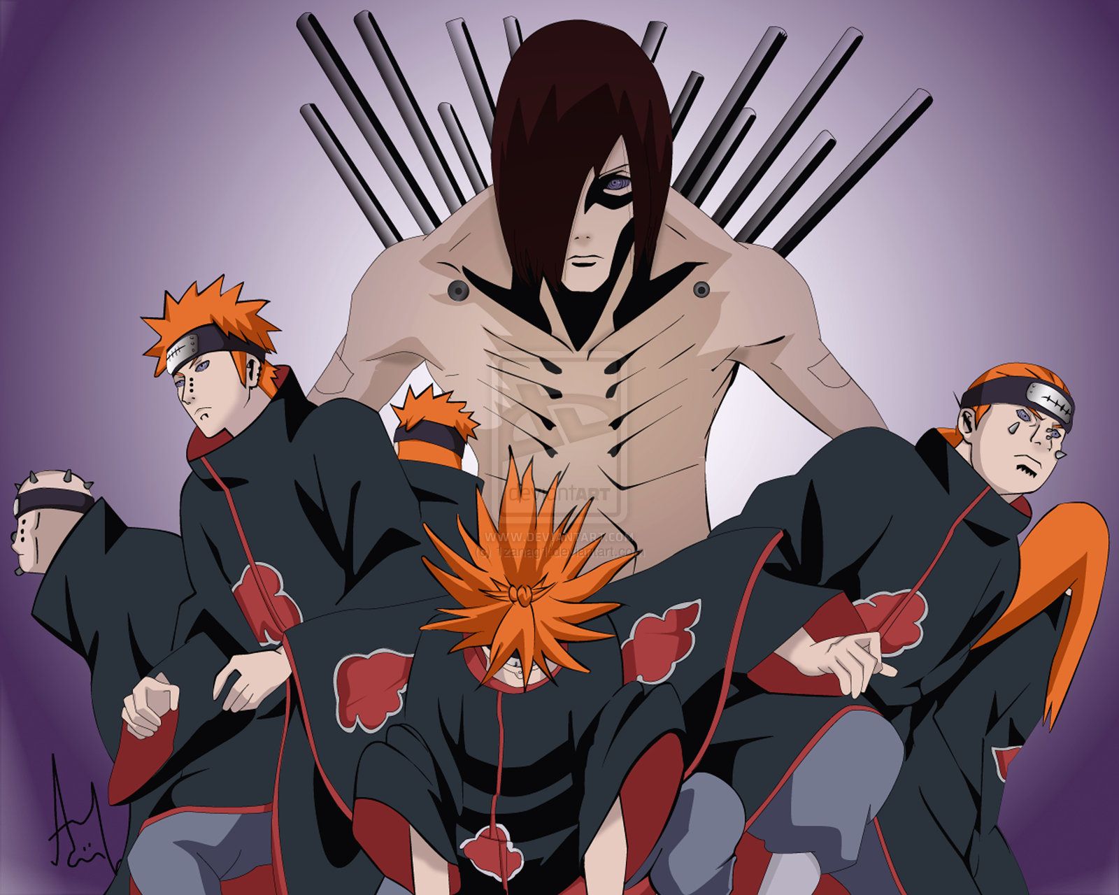 Six Paths of Pain Wallpaper. Naruto drawings, Anime akatsuki, Pain naruto