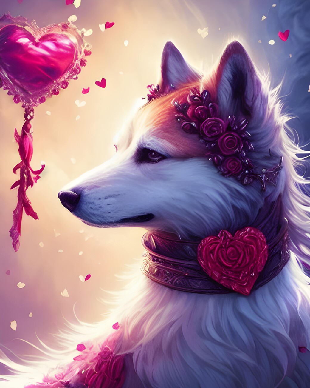 Wolf's Romance Wall Mural. Buy online at Abposters.com