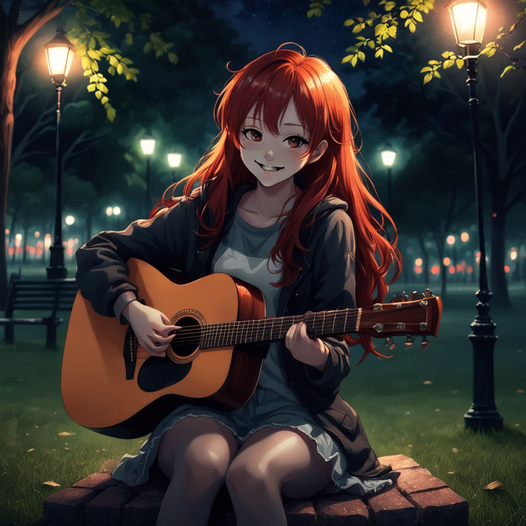 Anime girl singing