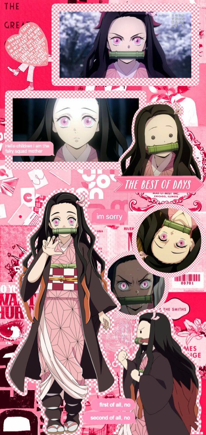 Demon slayer image(Nezuko wallpaper). Pink wallpaper anime, Cute anime wallpaper, Anime
