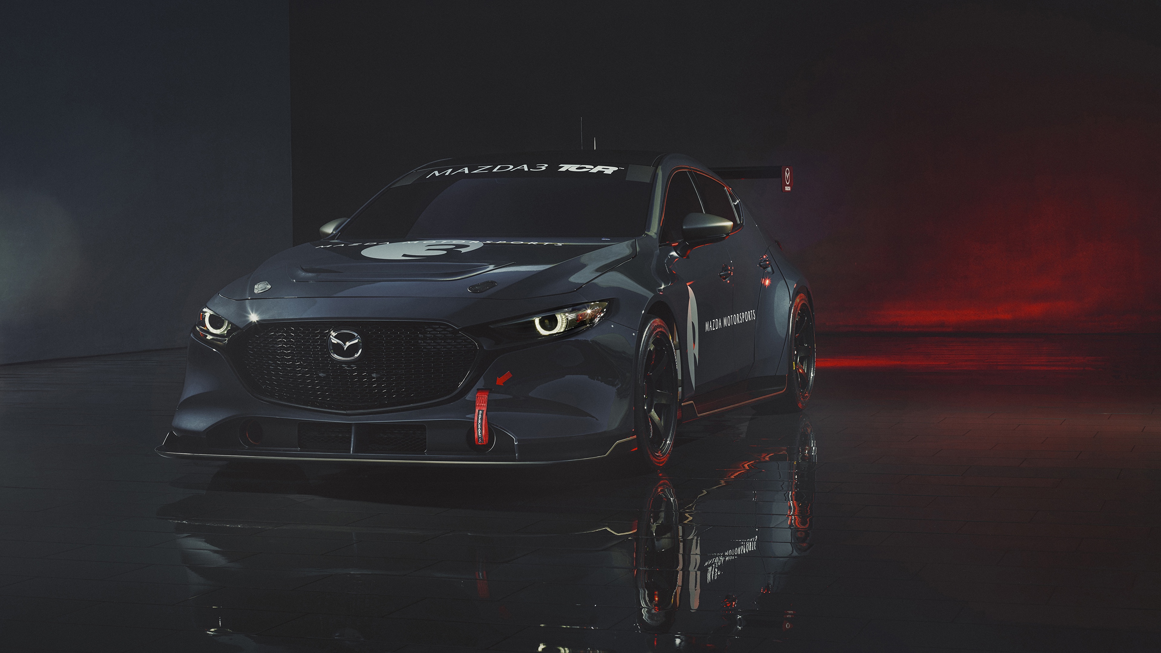 Desktop Wallpaper Mazda 3 2020 TCR Grey auto 3840x2160