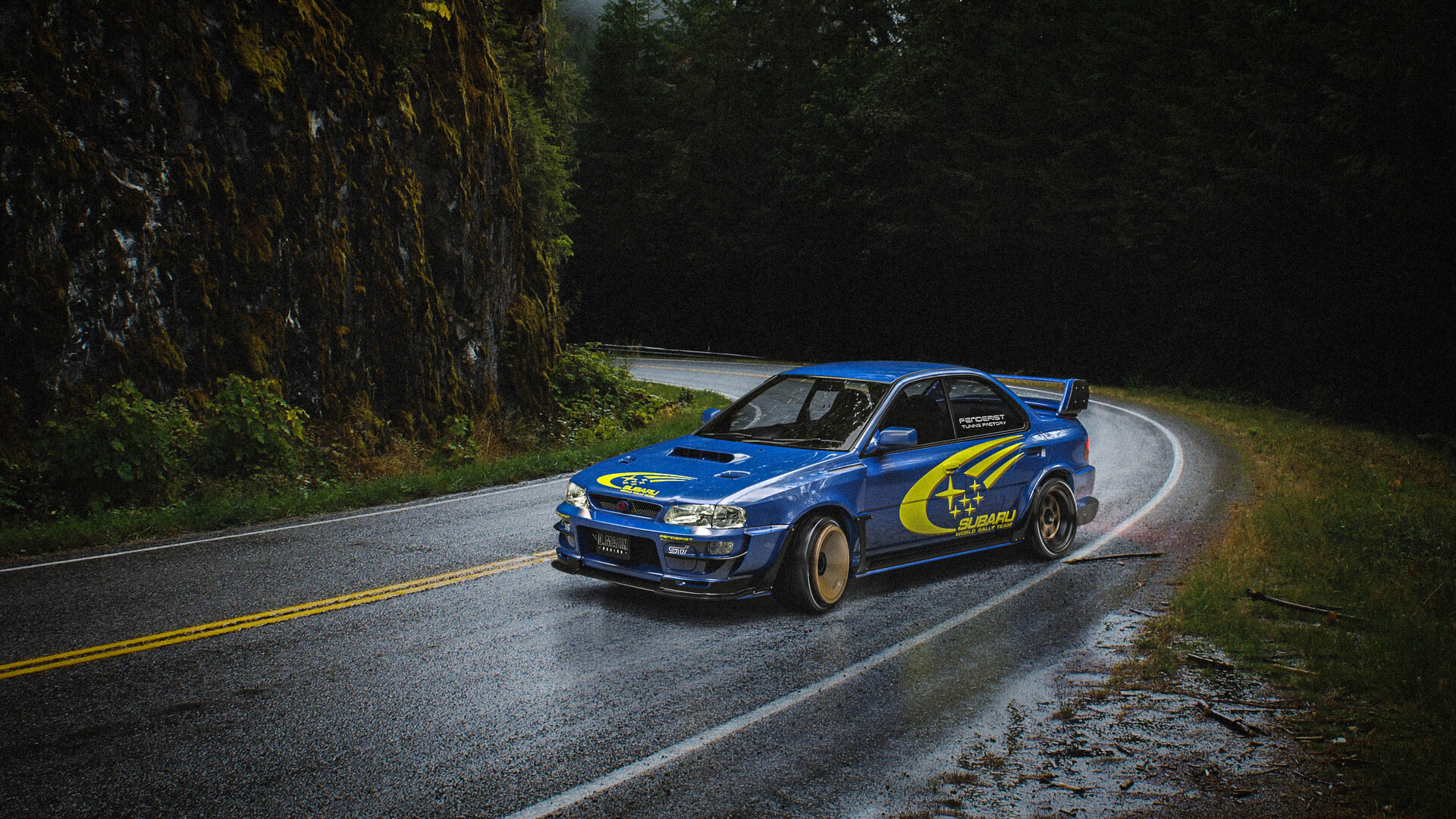 Tuned Subaru Impreza GC WRX STI WRC with WideBody kit/ Fenderist