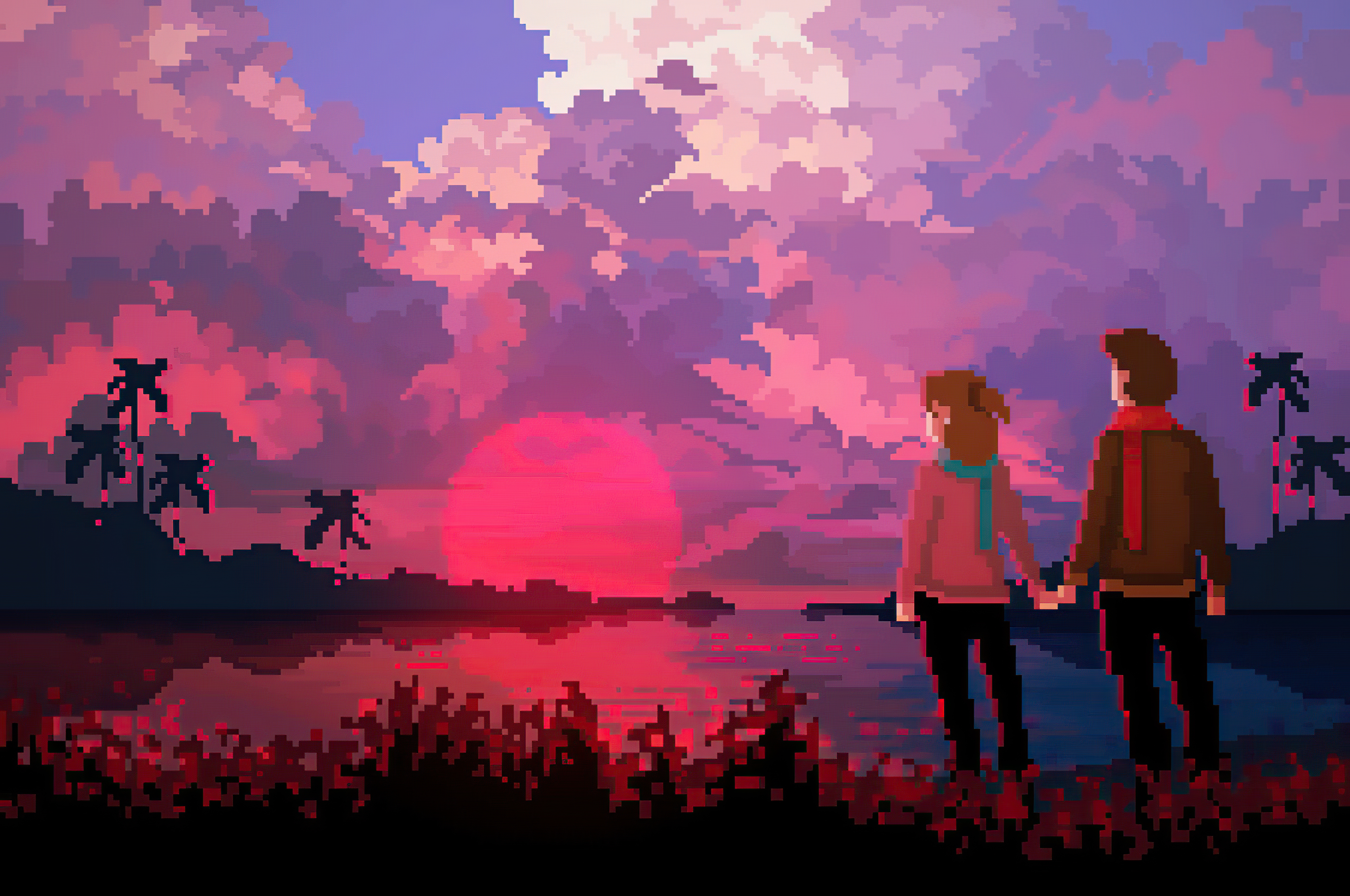 On An Island 8 Bit Wallpaper, HD Love Wallpaper, 4k Wallpaper, Image, Background, Photos and Picture