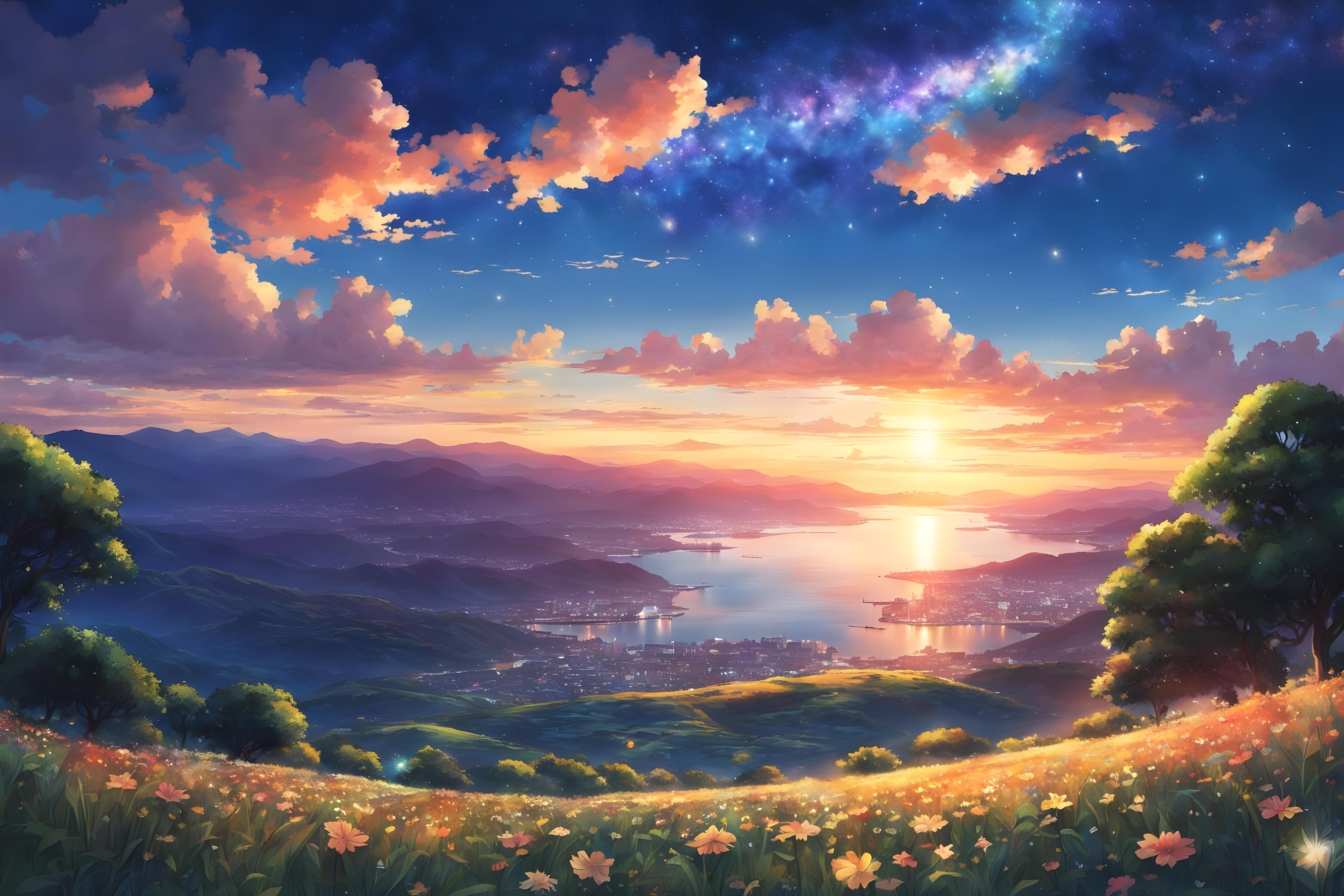 Anime Landscape 4k Ultra HD Wallpaper