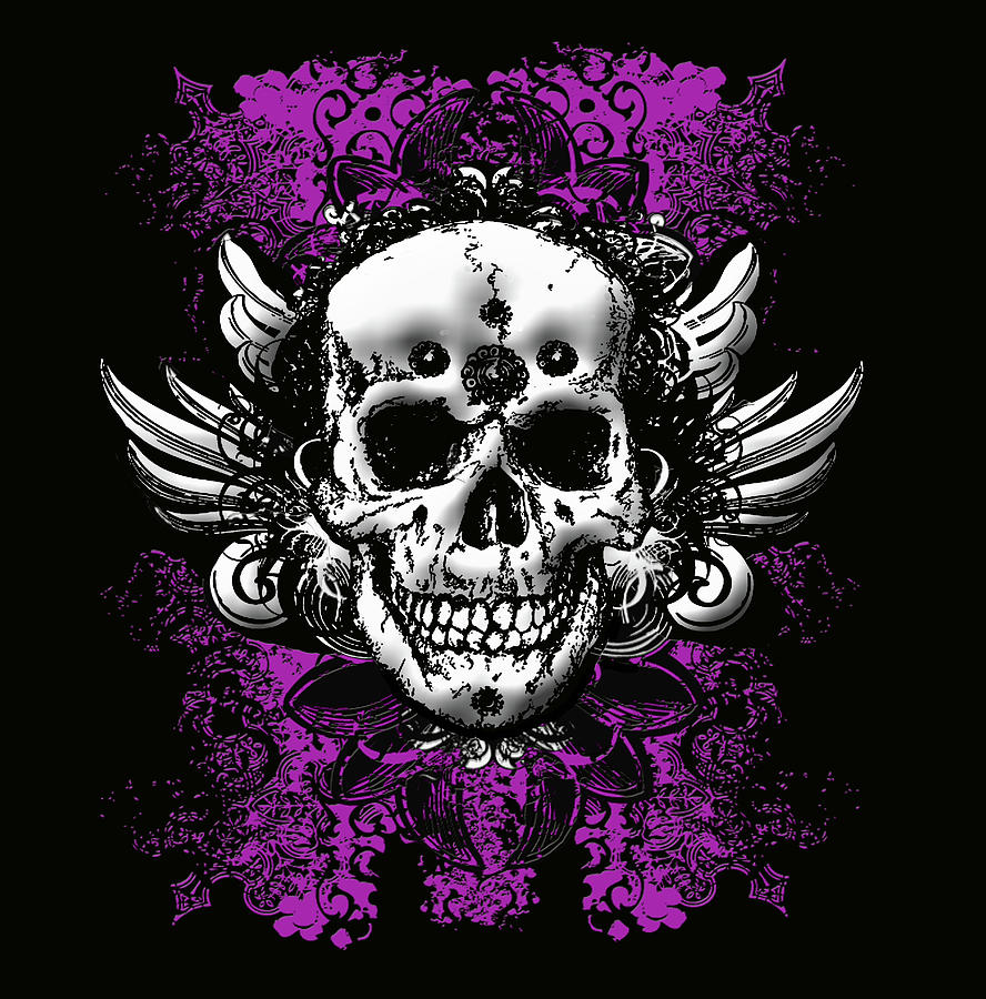 Grunge Skull Digital Art