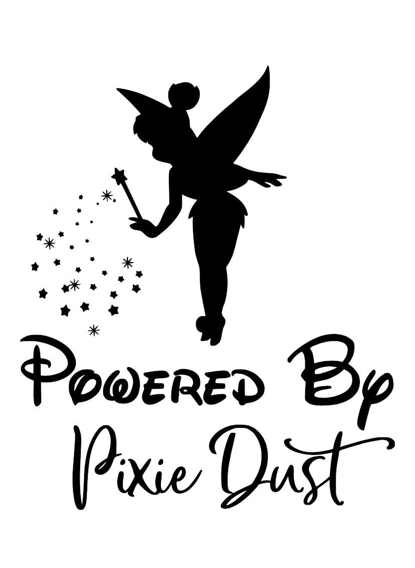 Tinker Bell Powered by Pixie Dust Decal