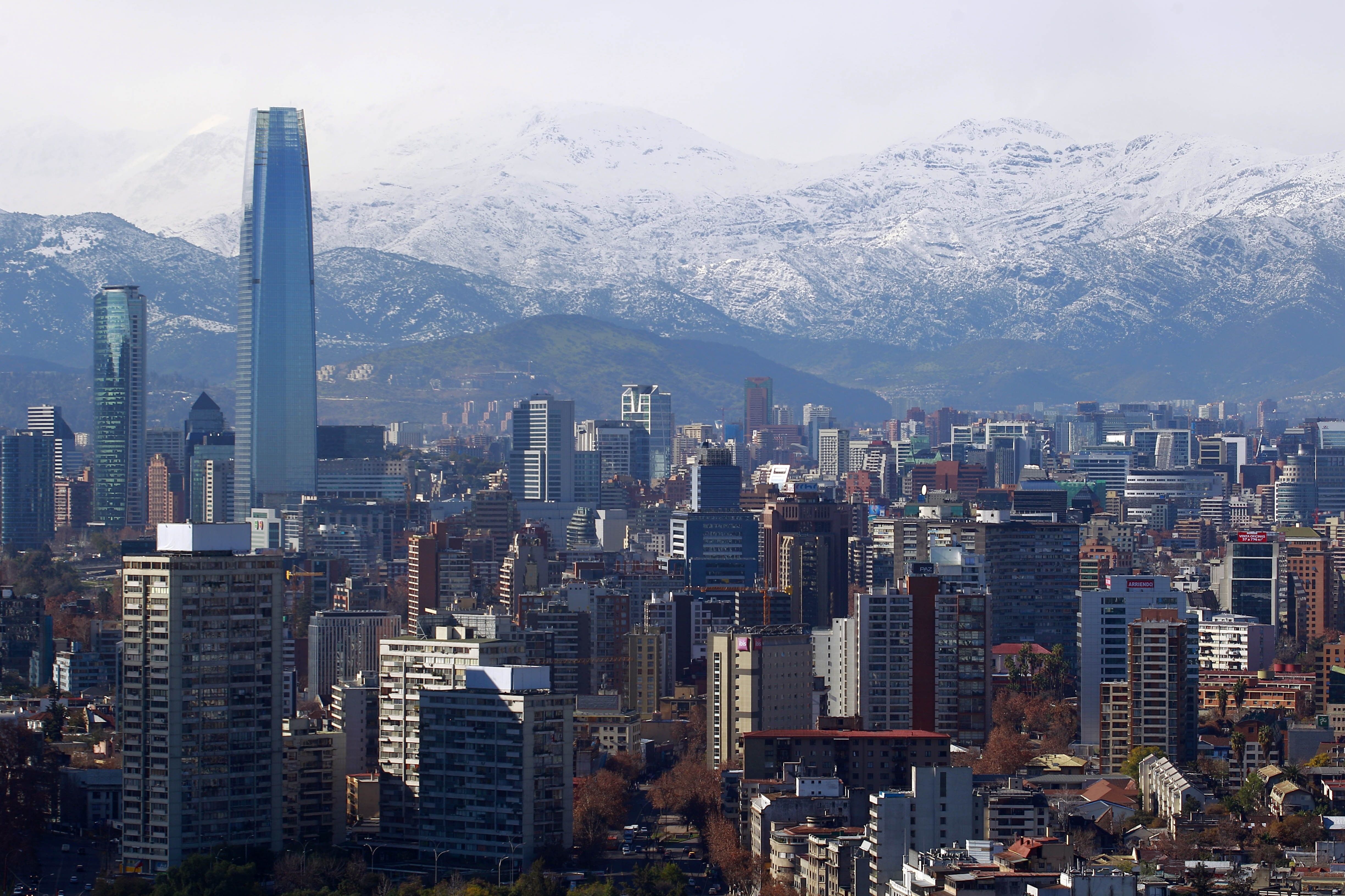 city Santiago de Chile #cityscape #skyscraper #mountains K #wallpaper #hdwallpaper #desktop. Cityscape, Santiago, Panoramic photography
