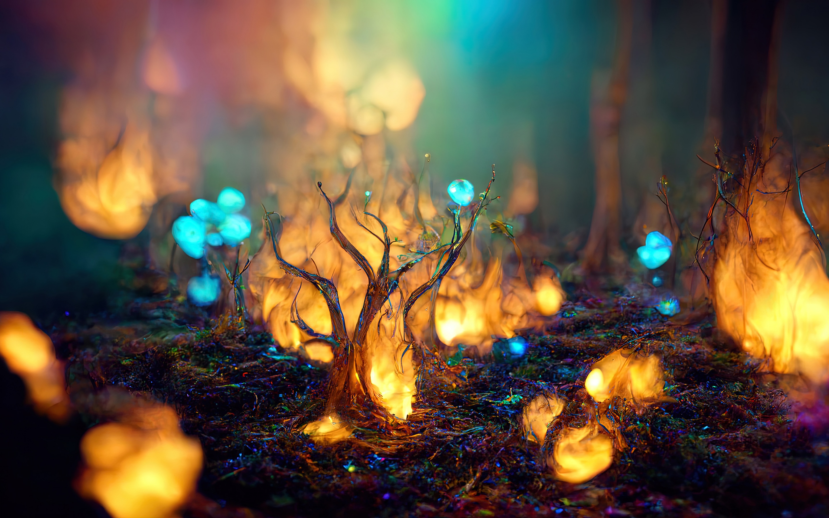 Magical forest Wallpaper 4K, Whimsical