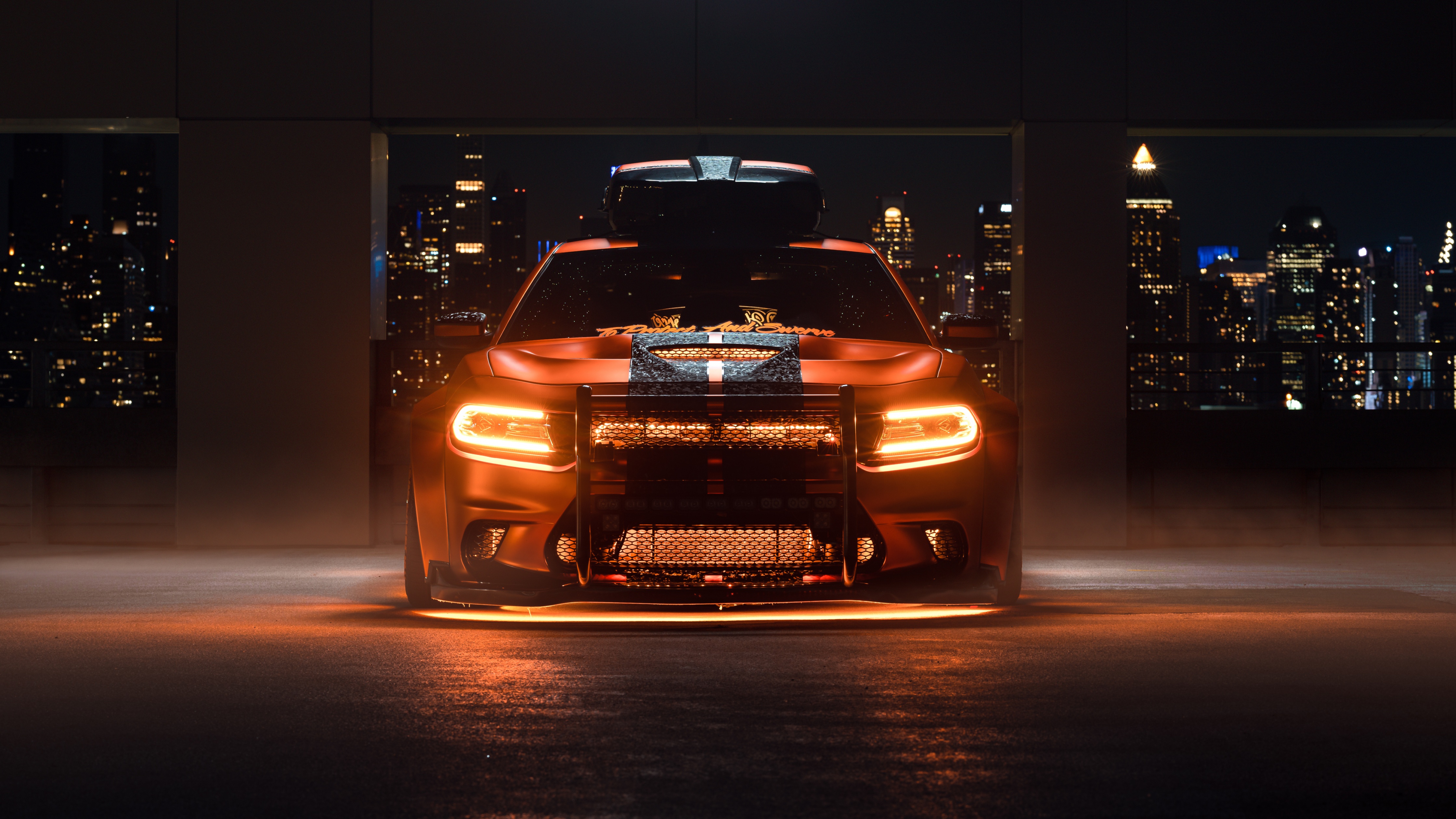 Dodge Charger Hellcat Wallpaper 4K, Performance Sedan