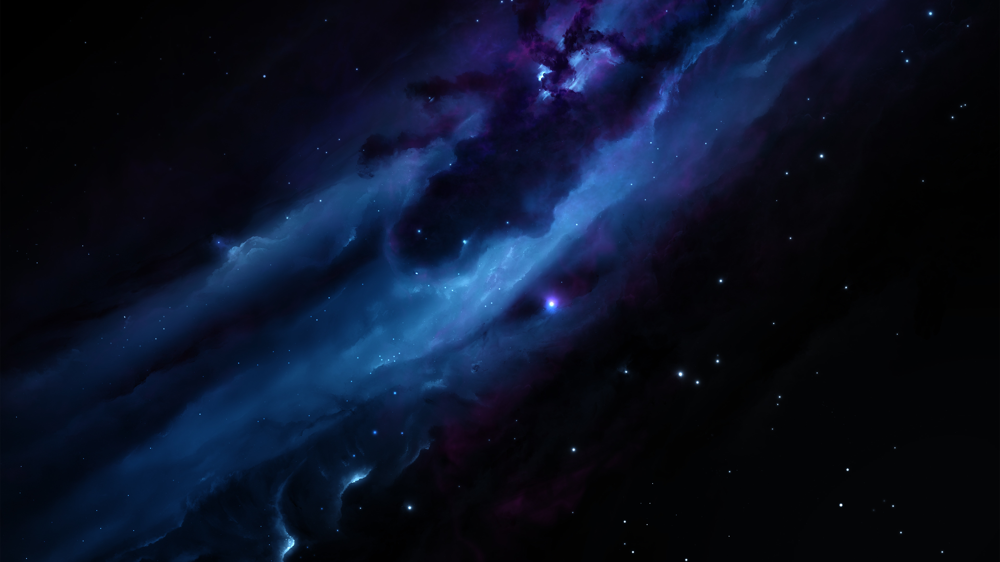 Download wallpaper 3840x2160 galaxy, clouds, nebula, stars, space, dark 4k wallpaper, uhd wallpaper, 16:9 widescreen 3840x2160 HD background, 3019