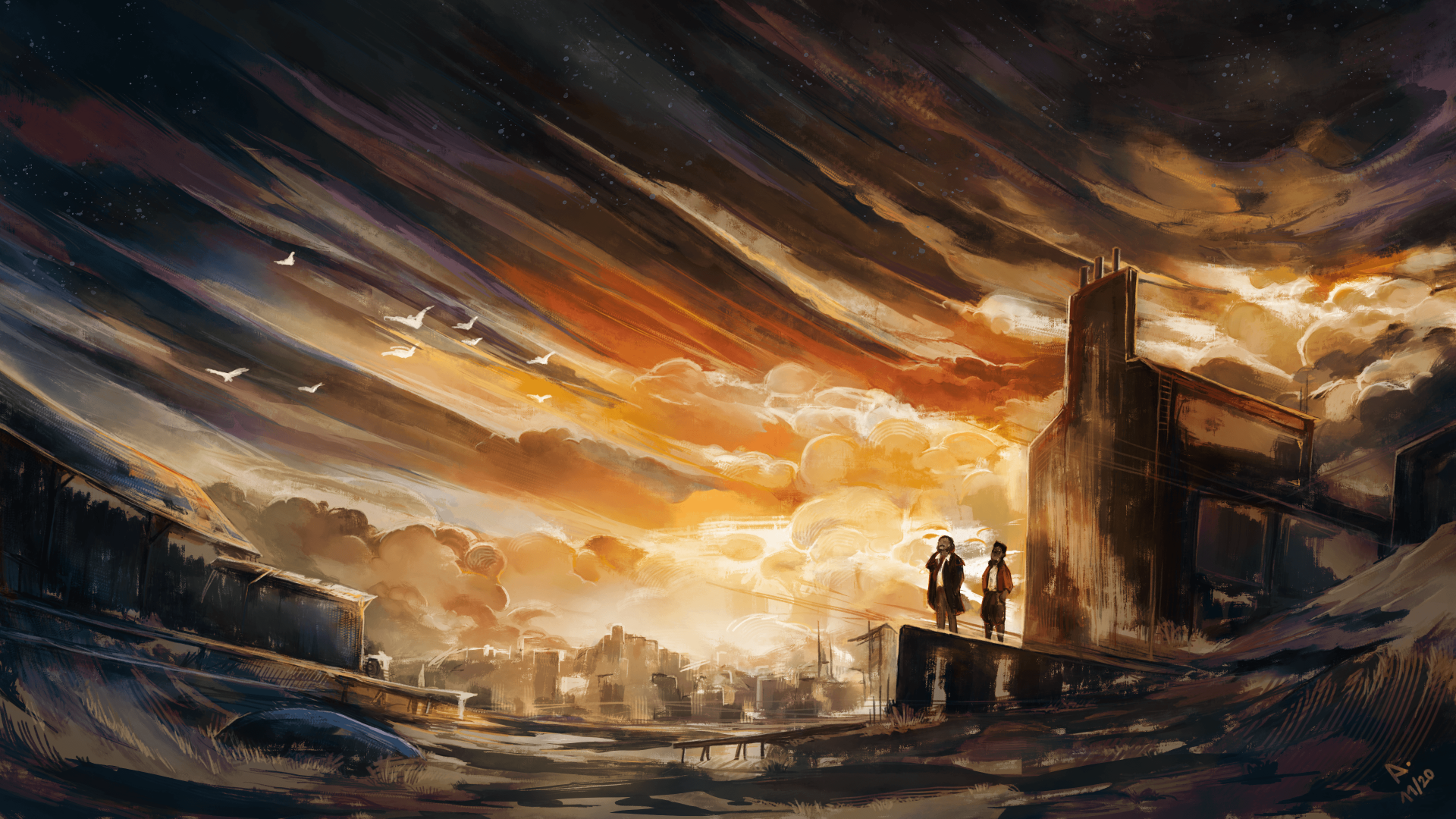 Disco Elysium 4K Ultra HD Video Game Skyline Wallpaper