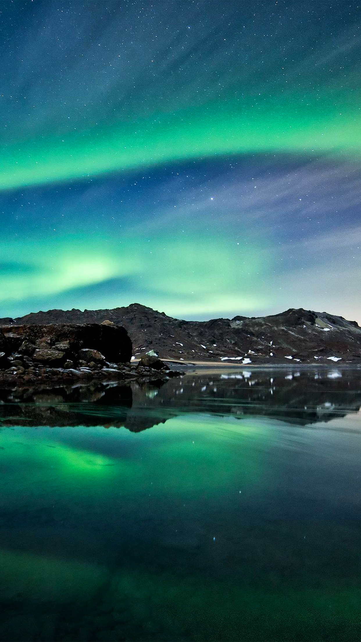 Sea Night Aurora Space Nature