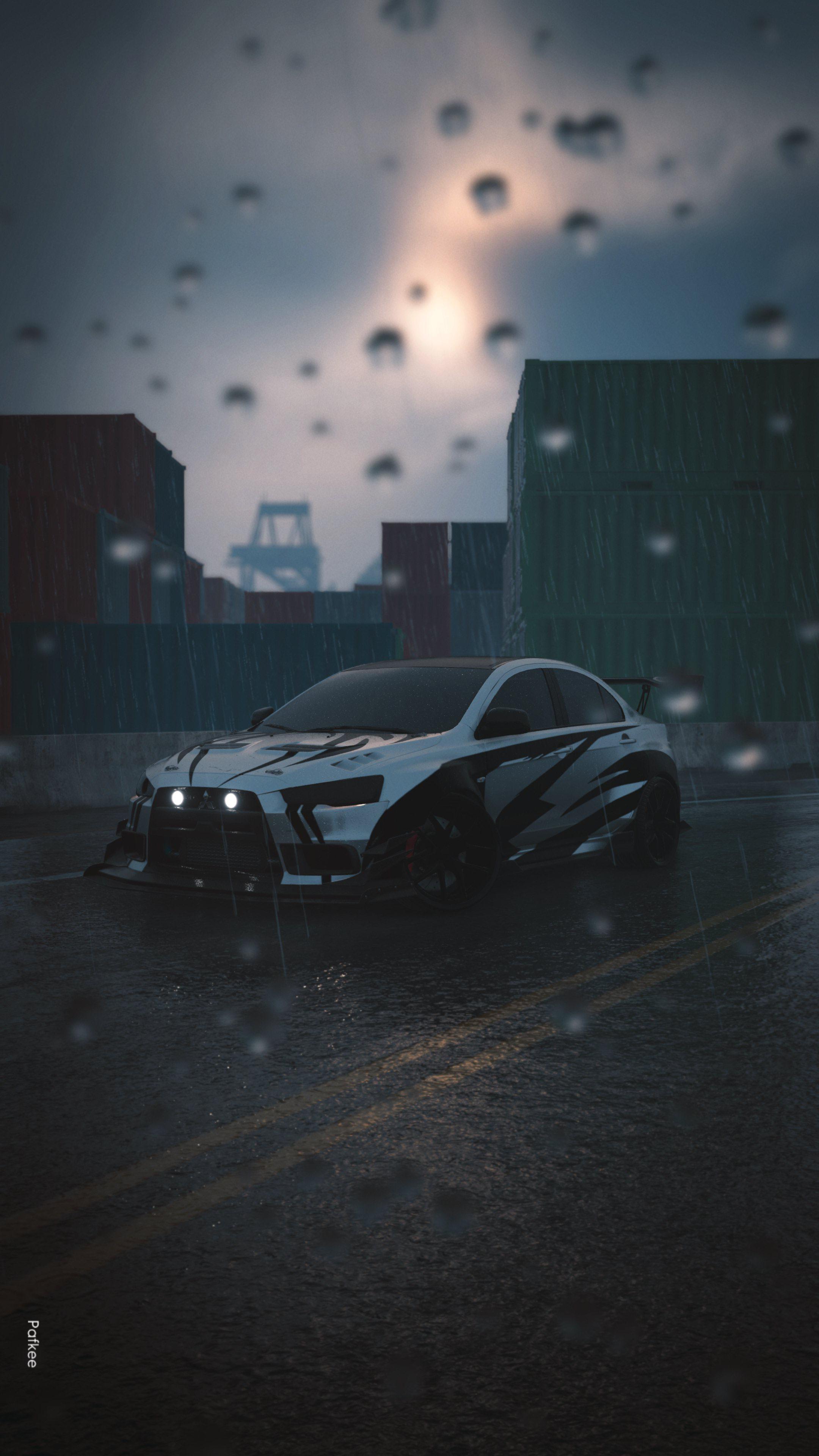 Mitsubishi Evo X. Mobile Wallpaper. Pafkee, R The_Crew