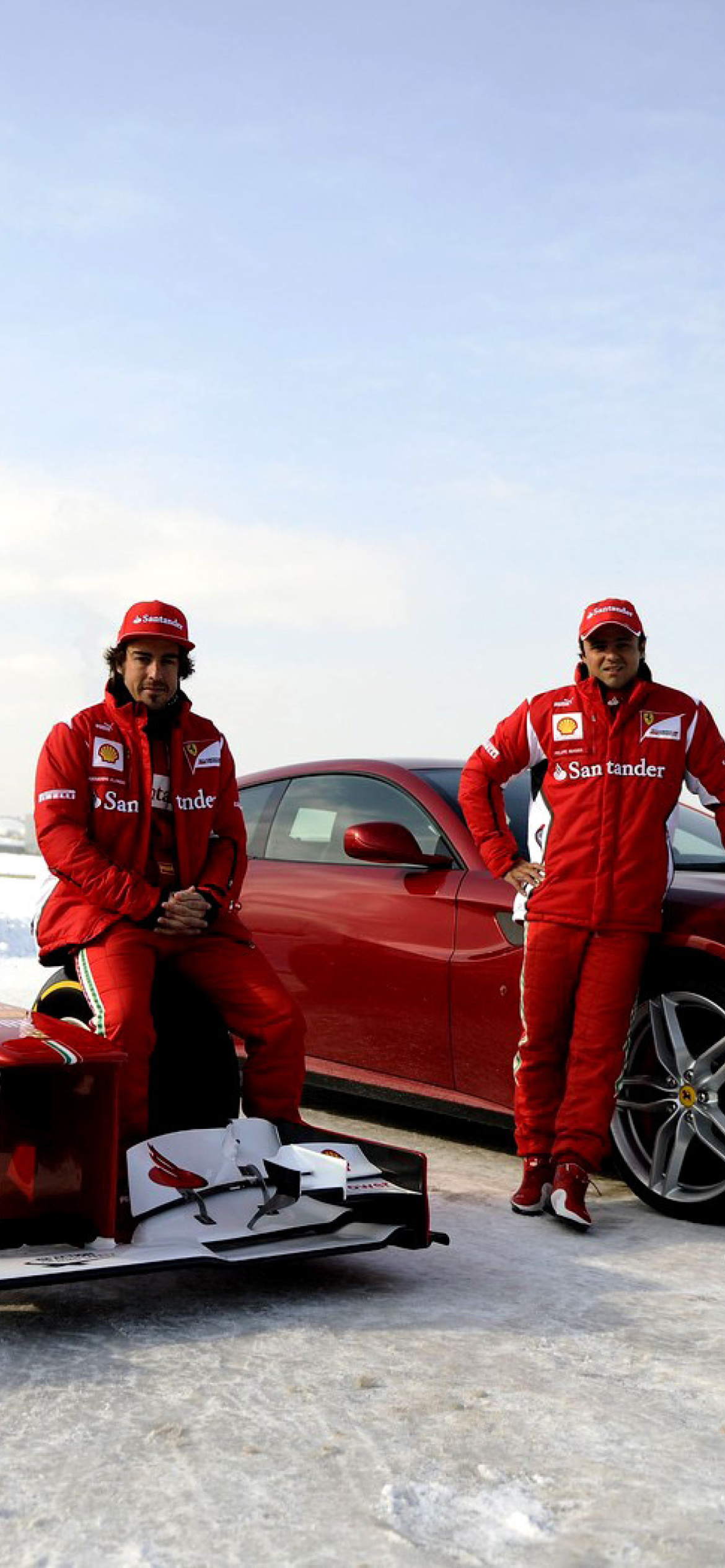 Fernando Alonso in Ferrari Wallpaper for iPhone 11 Pro