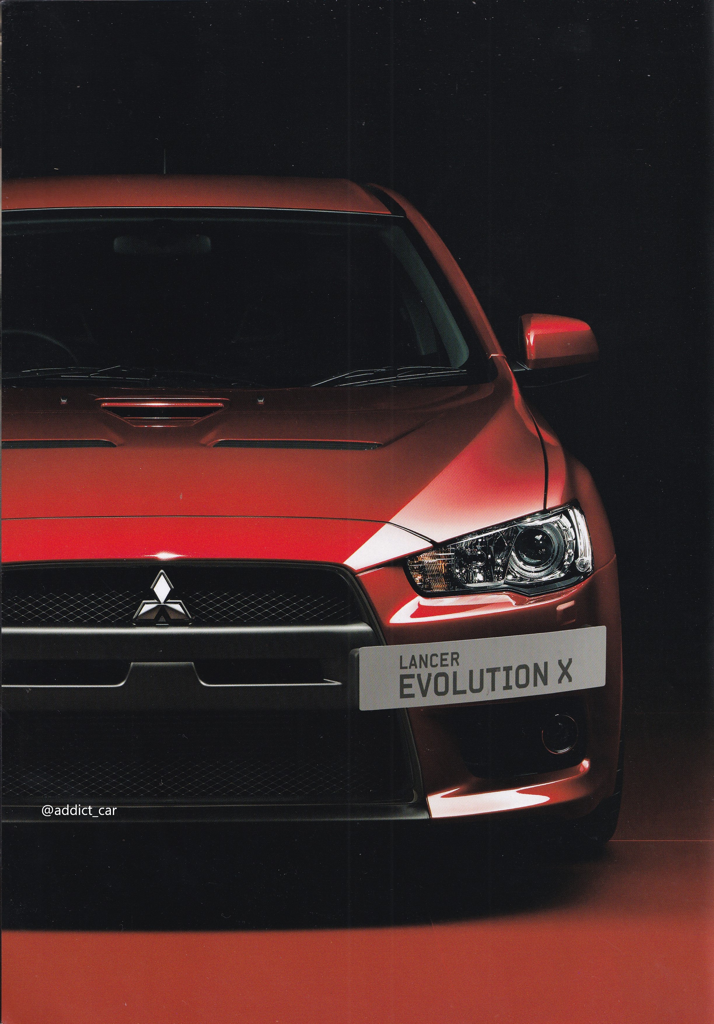 Car Brochure Addict On The Latest Version Of The Long Running Standard Lancer Series, The Evo X Benefitted From A New Platform With Longer Wheelbase. Its Styling Featured Mitsubishi's 'jet