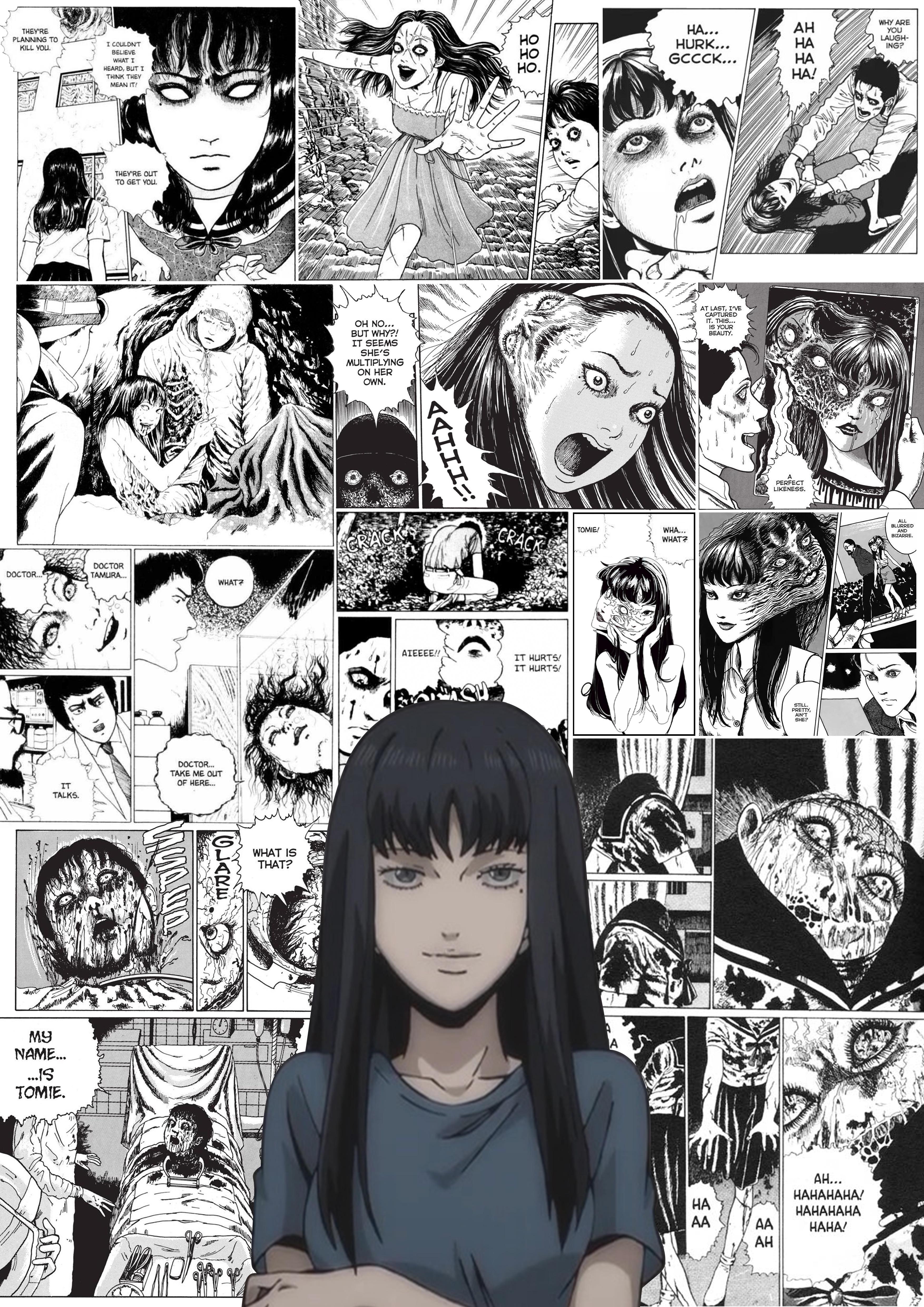 Konichiwa my fellow Junji Ito fans, I compiled few of the Tomie manga panels to create this wallpaper. You're free to use this as your phone wallpaper or print. I don't mind
