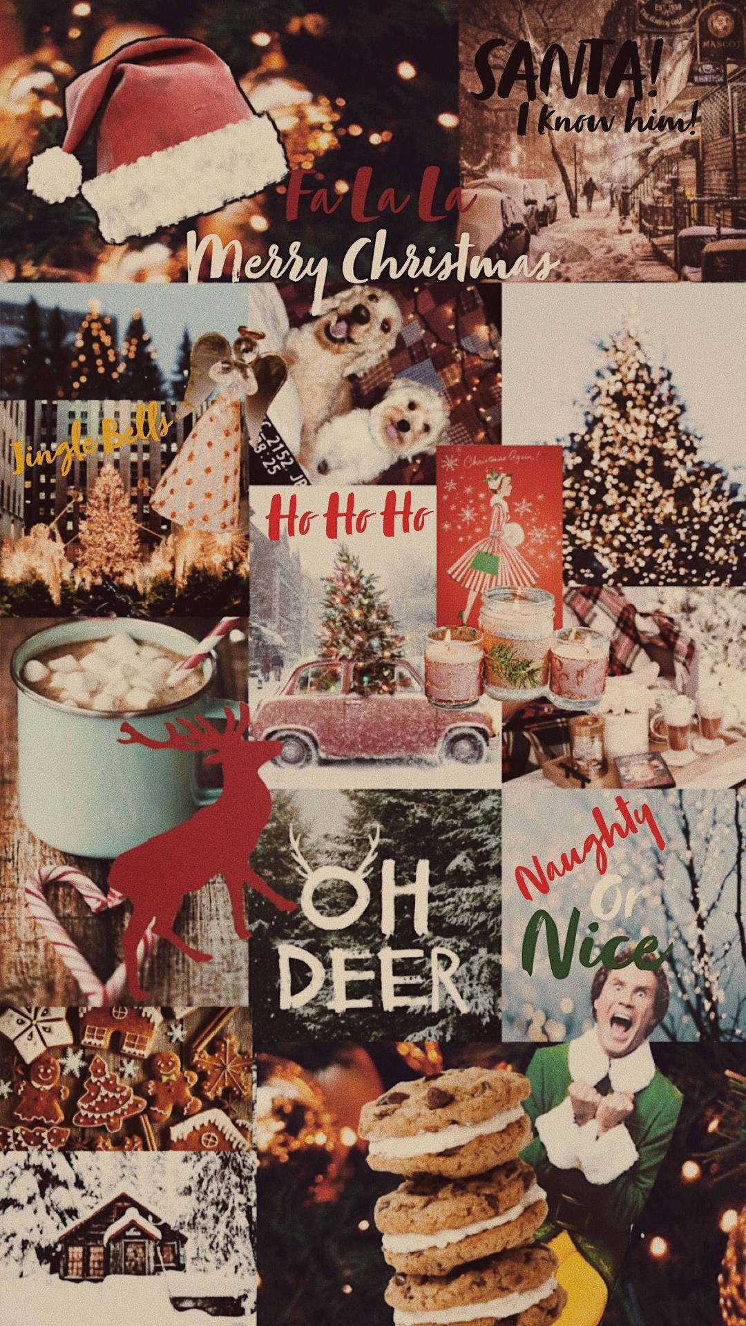 Download Collage of Aesthetic Christmas iPhone Wallpaper