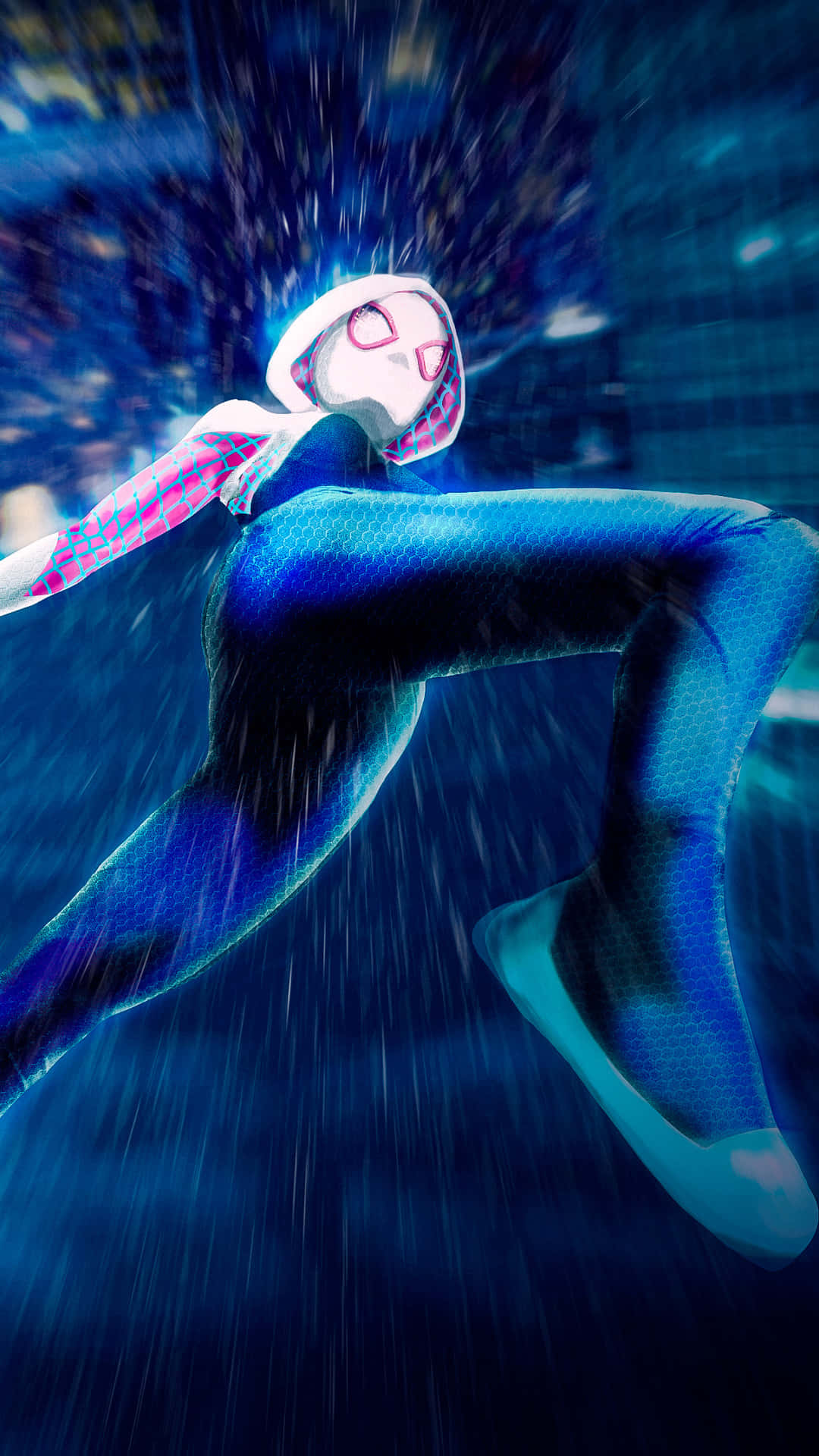 Download Gwen Stacy in action Wallpaper