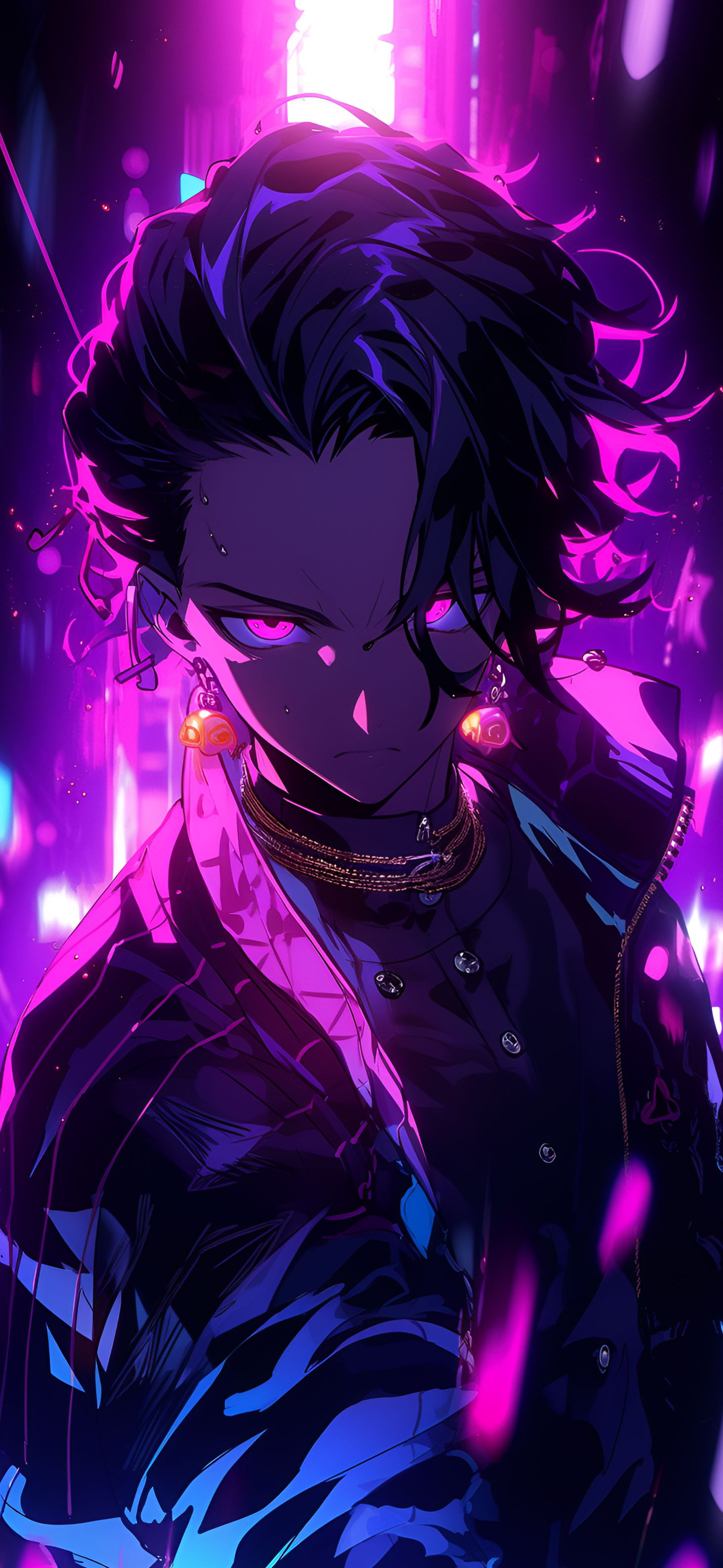 Stylish Anime Guy Purple Wallpaper Anime Wallpaper 4k