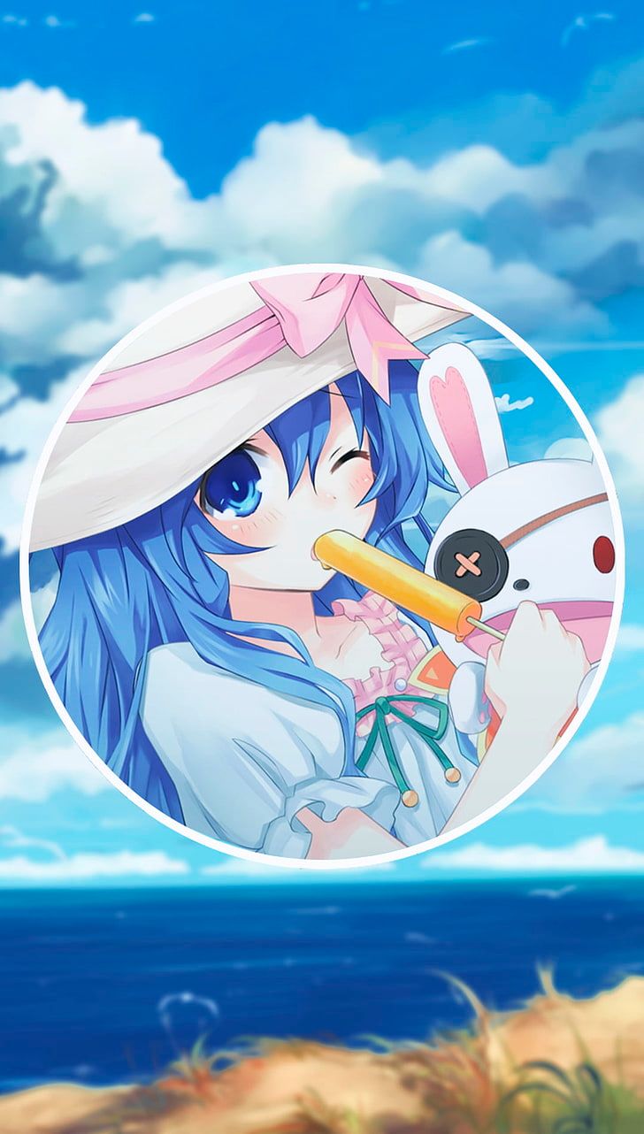 HD Wallpaper: Anime Girls, Picture In Picture, Date A Live, Yoshino, Cloud. Live Wallpaper Iphone, Anime, Live Wallpaper
