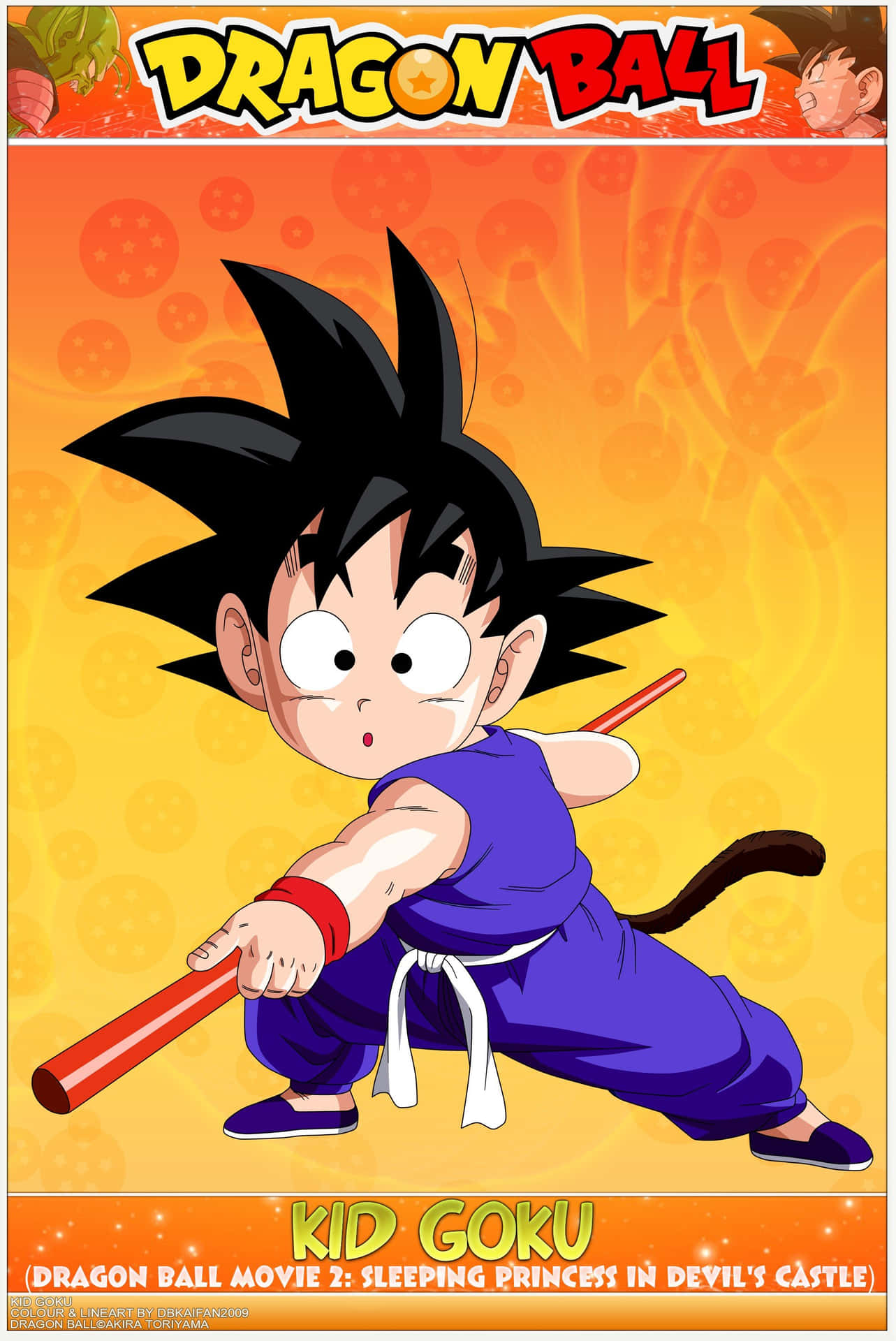 Download Kid Goku Dragon Ball Poster Wallpaper