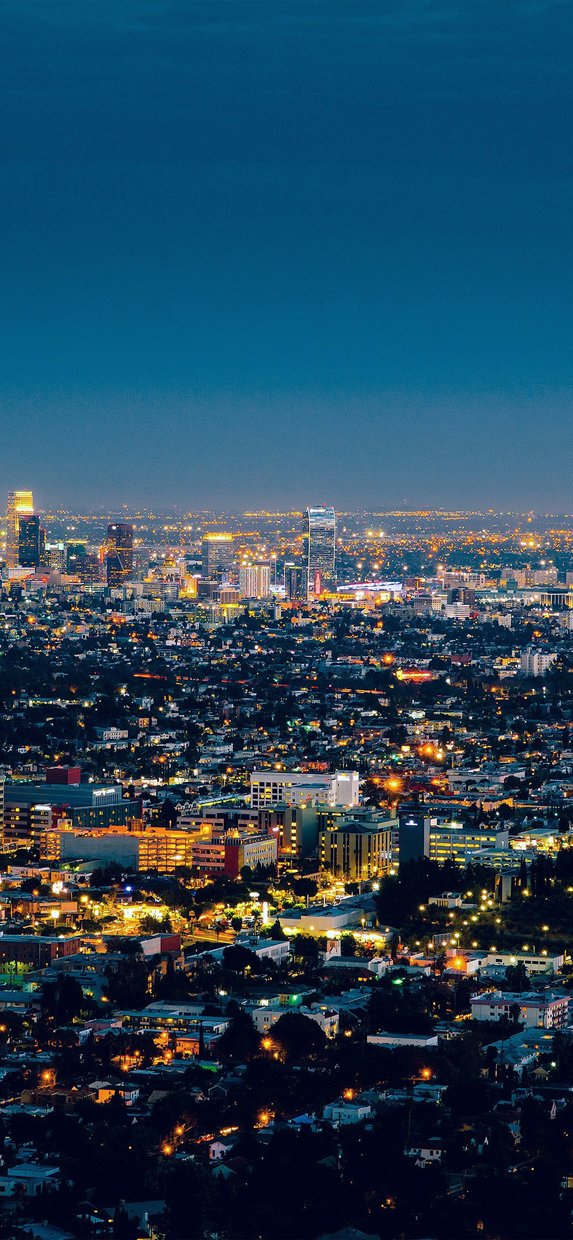 Night City Light Building Blue Sky Wallpaper