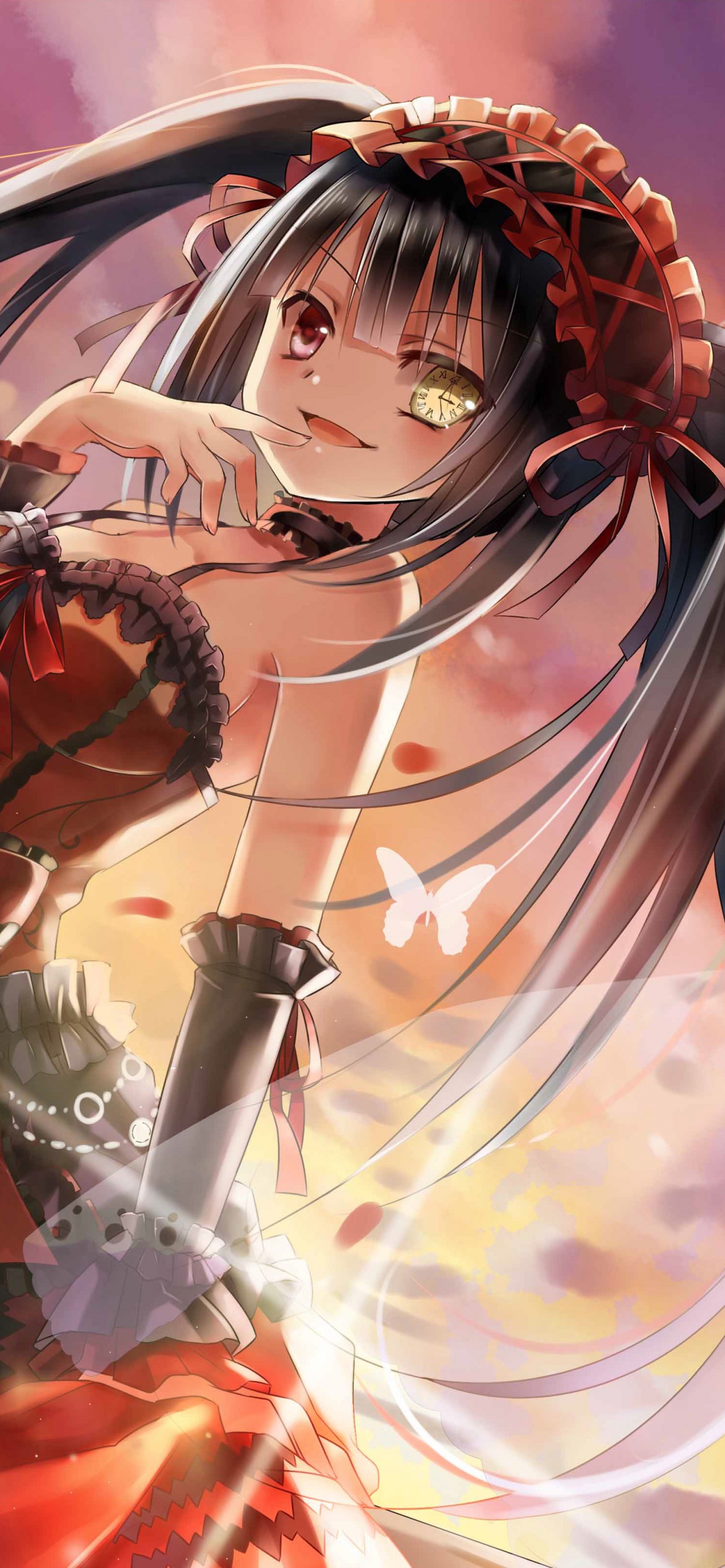 Anime Date A Live, Kurumi Tokisaki, 1170x2532 Phone HD Wallpaper