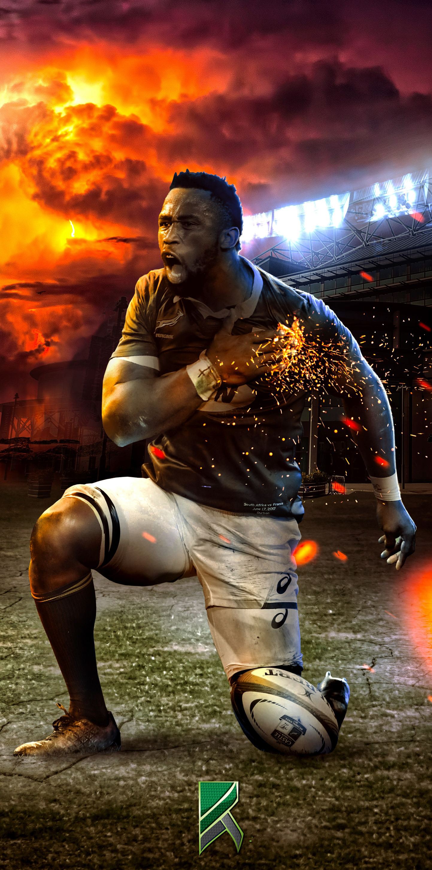 Siya Kolisi Kyros Sports Mobile Phone Wallpaper. Behance - Behance