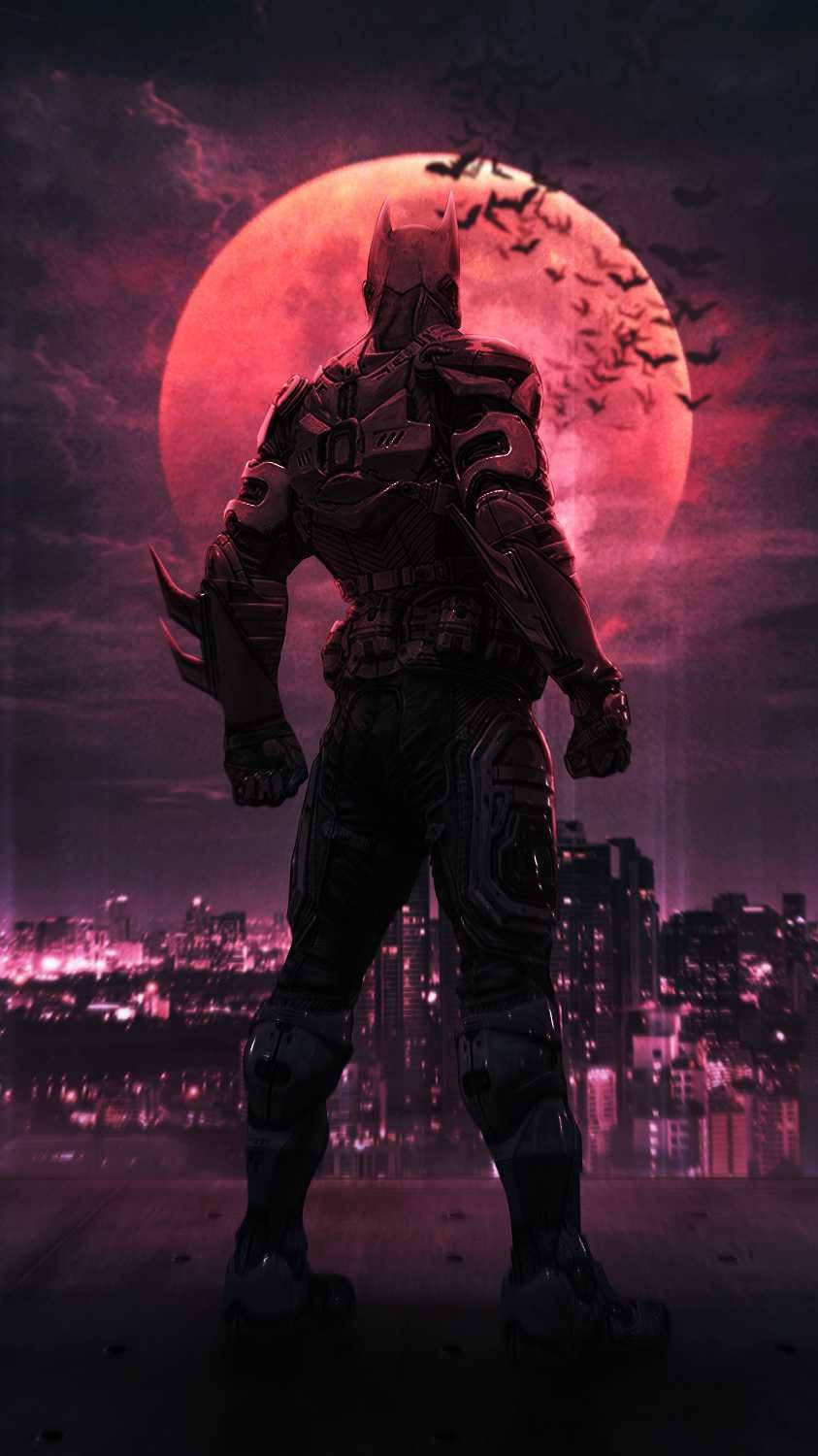 Download Red Moon Behind Batman Arkham