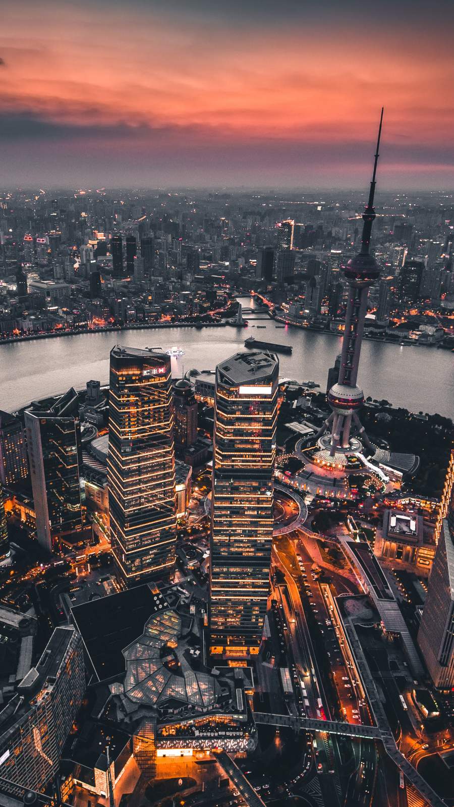 City Sunset iPhone Wallpaper