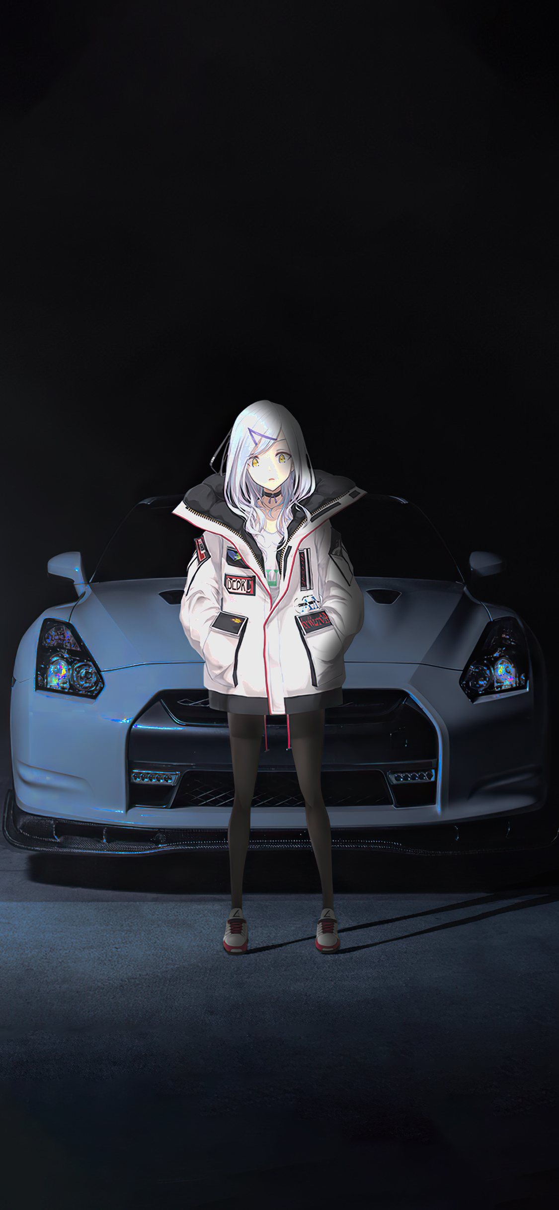 Anime Girl With Nissan Gtr 35 iPhone XS, iPhone 10, iPhone X , HD 4k Wallpaper, Image, Background, Photos and Picture
