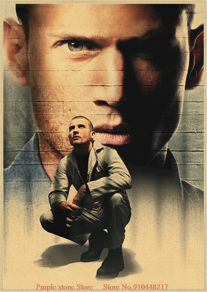 Classic TV series Prison Break Kraft Paper Poster Cafe Creative wallpaper Interior Decoration