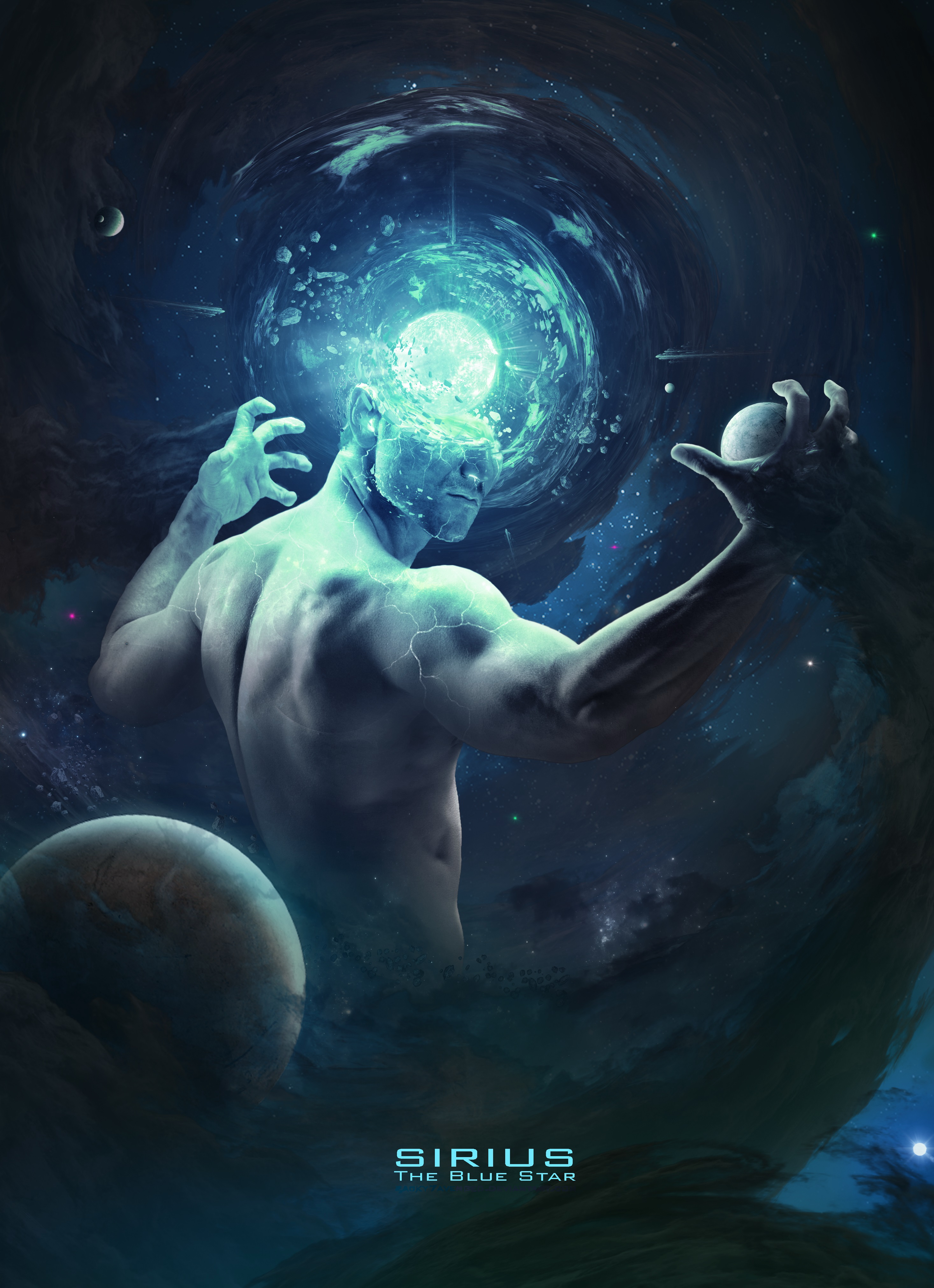 Picture Stars Planets Sirius, The Blue Star Fantasy 2934x4044