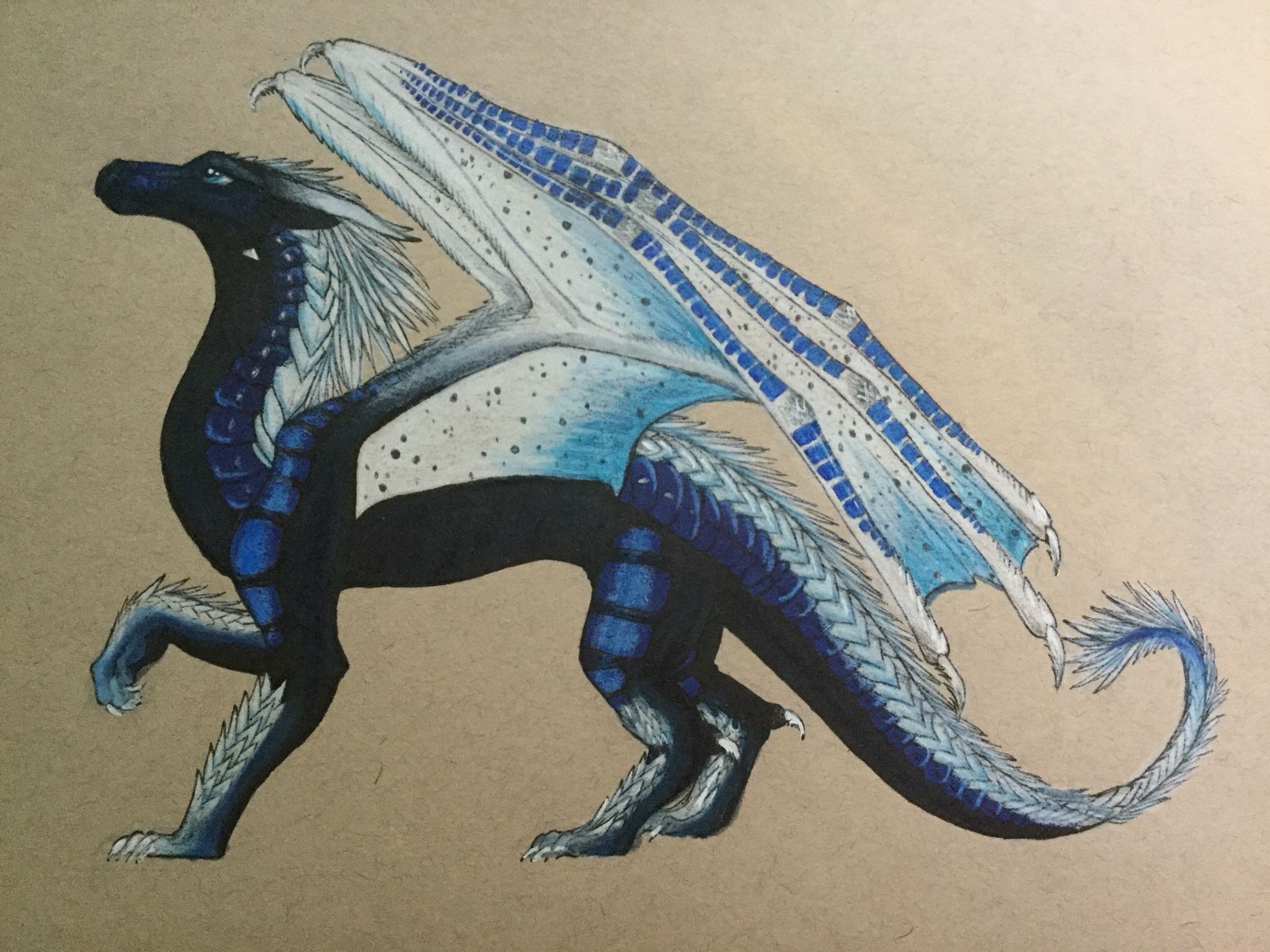 Whiteout Wings of fire fan art Art by MJ. Wings of fire dragons, Wings of fire, Fire art