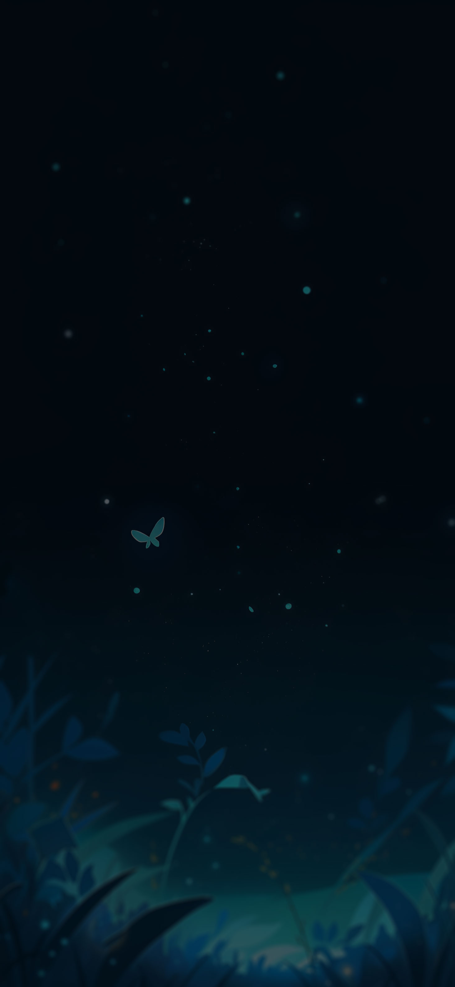 Enchanting Night with Glowing Grass Wallpaper