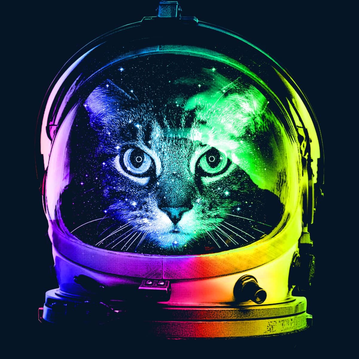 Design By Humans Astronaut Cat Mens